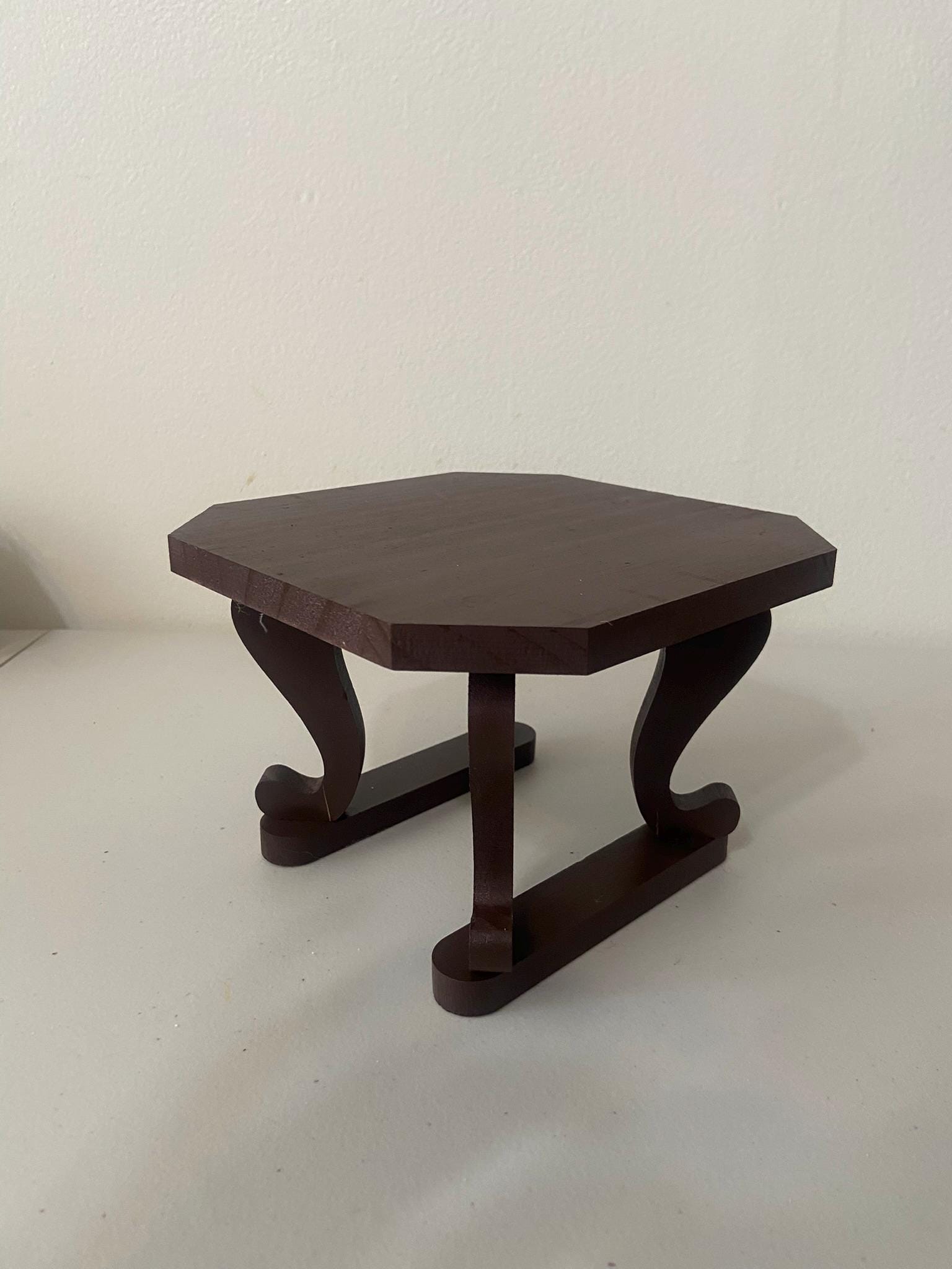 Handmade Traditional Mini Wooden Table, Octagon Tea Table, Flower Soban Stand, Handmade Asian Tea Ceremony Home Décor Display, Tea Stand