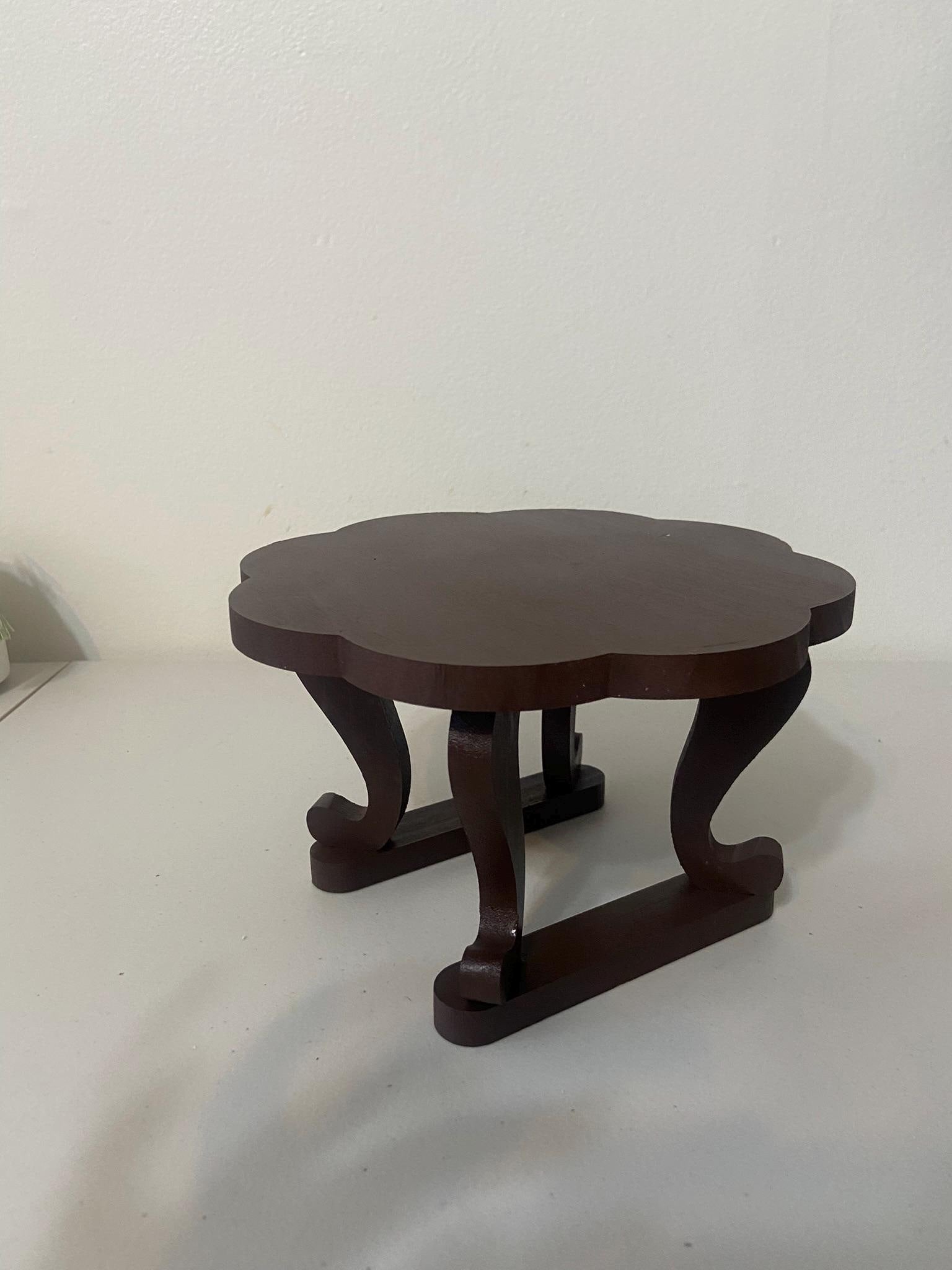 Handmade Traditional Mini Wooden Table, Octagon Tea Table, Flower Soban Stand, Handmade Asian Tea Ceremony Home Décor Display, Tea Stand