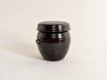 Mini Korean Onggi Jar with Lid | Traditional Pottery Decor | Minimalist Korean Object | Hangari | Handmade Style Black Jar | Gift Wrap