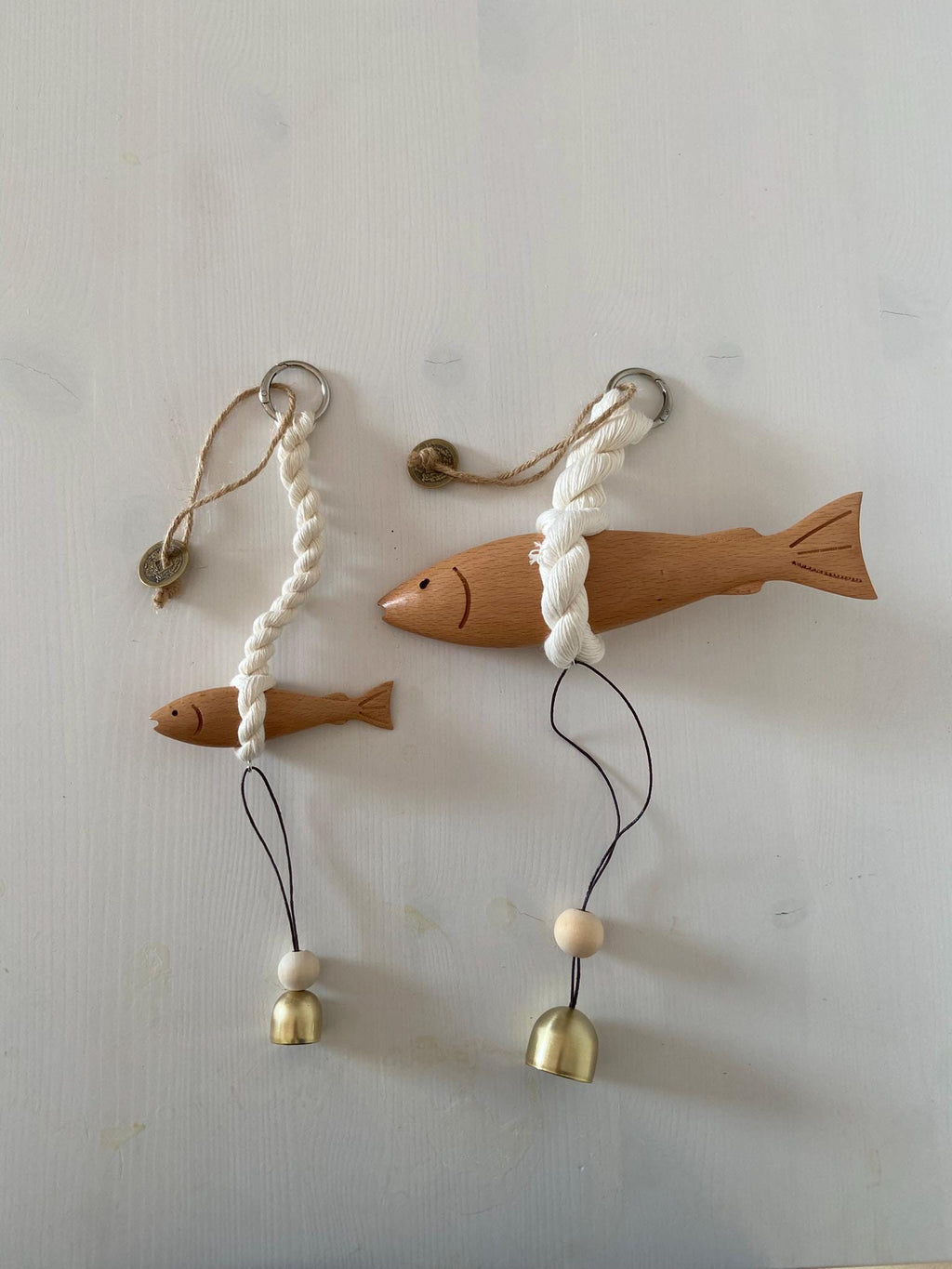 Korean Good Luck Pollock Charm | Traditional Protection Amulet | Wooden Pollack Door Hanging | Housewarming Gift | Wind Bell | 액막이 명태