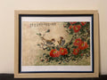 Korean traditional art, Korean folk painting, Korean Traditional landscape painting, Korea wall decor, Minhwa, Unique Gift, Sparrow & Flower