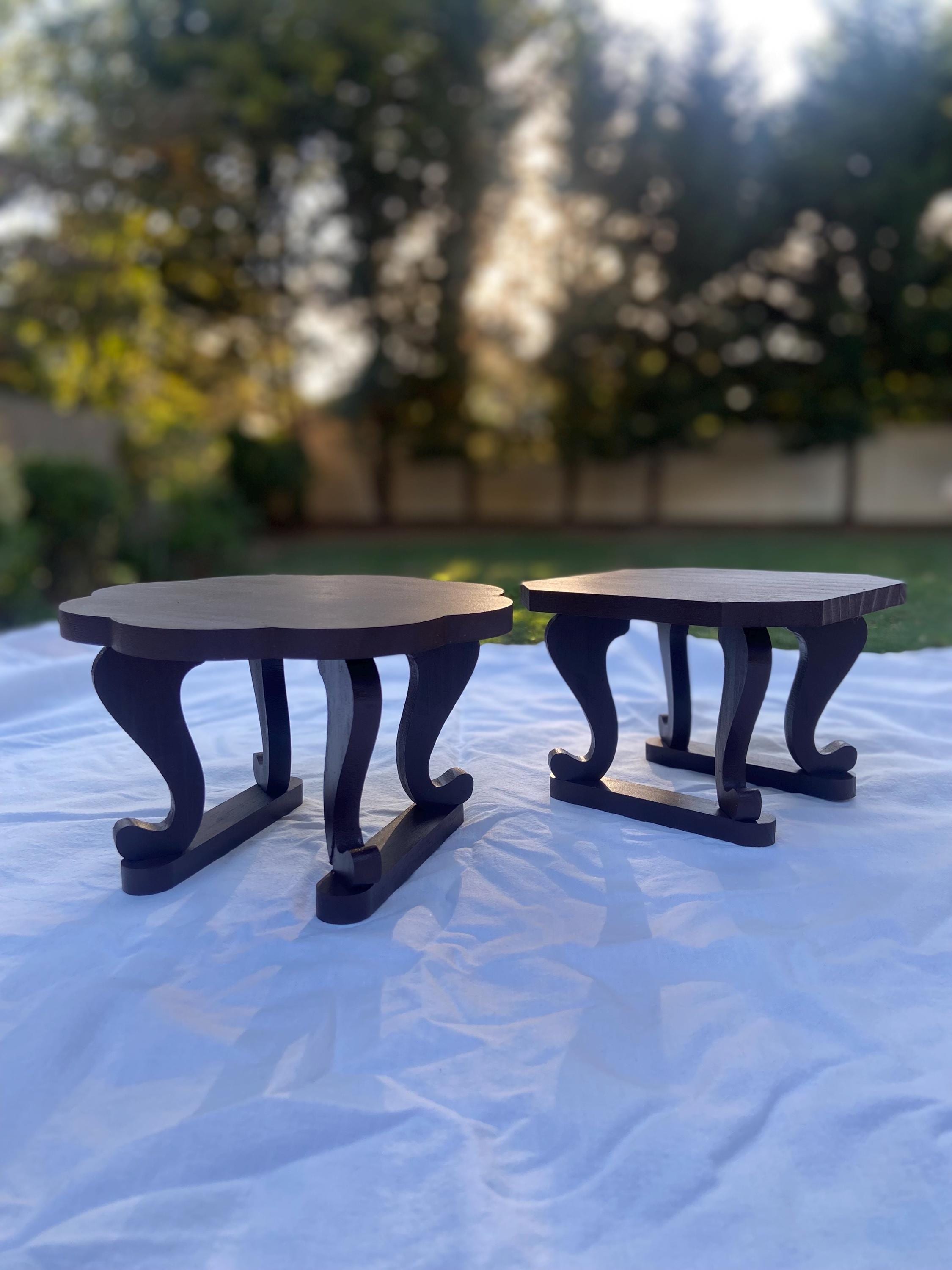 Handmade Traditional Mini Wooden Table, Octagon Tea Table, Flower Soban Stand, Handmade Asian Tea Ceremony Home Décor Display, Tea Stand