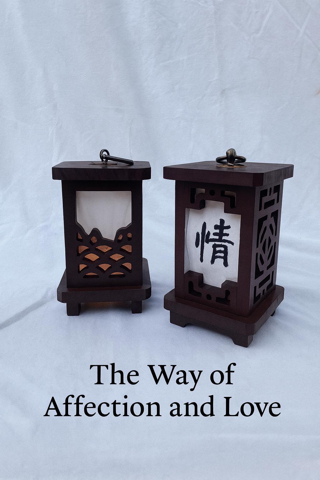 Handmade Korean Wooden Lantern with Hanji Paper, Traditional Asian Light Stand, Table Lamp Zen Home Decor Meditation Lamp Handwritten Letter