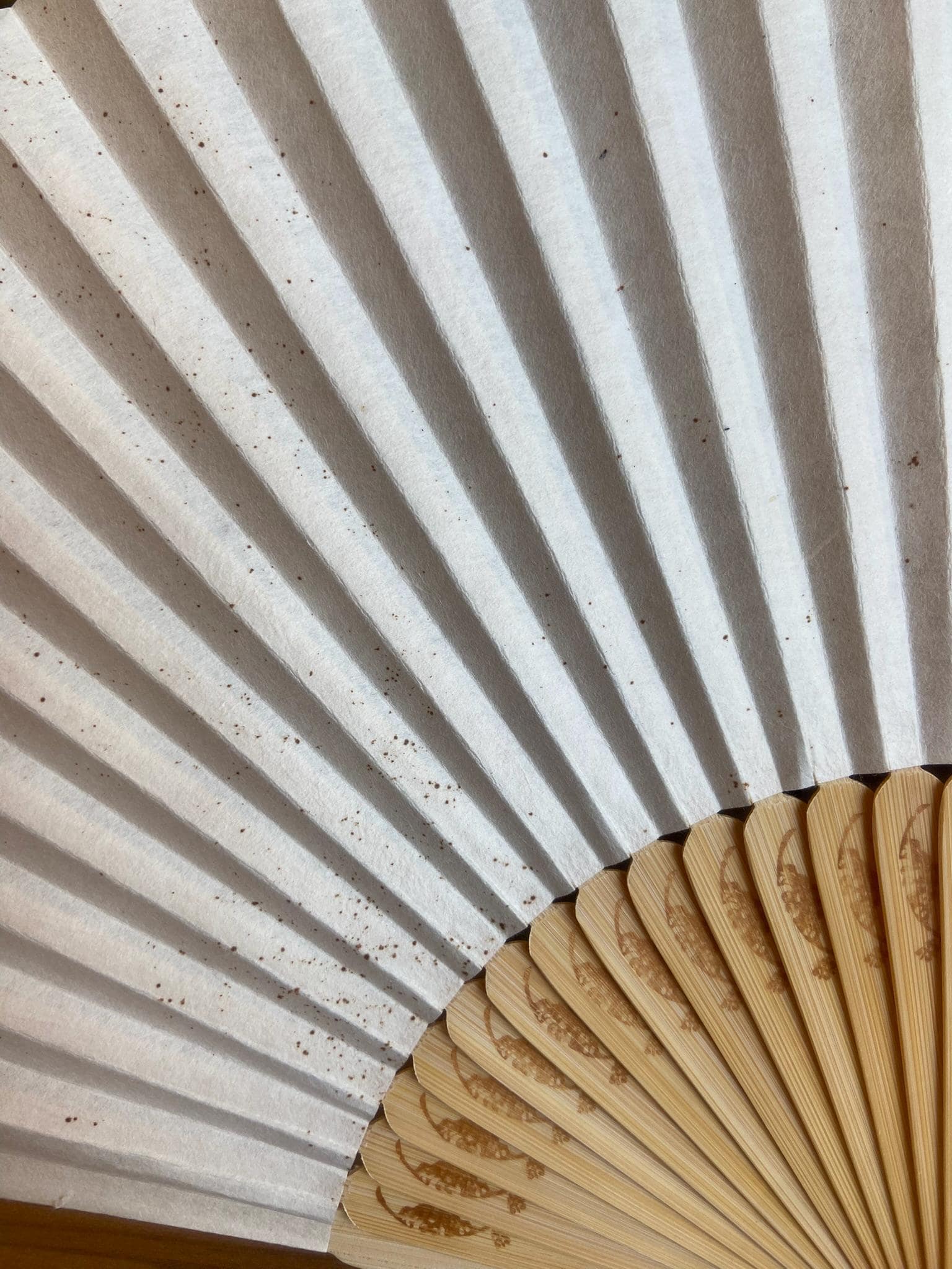 Hand-Painted Korean Folding Fan: Mountain Landscape Art, Silk Tassel