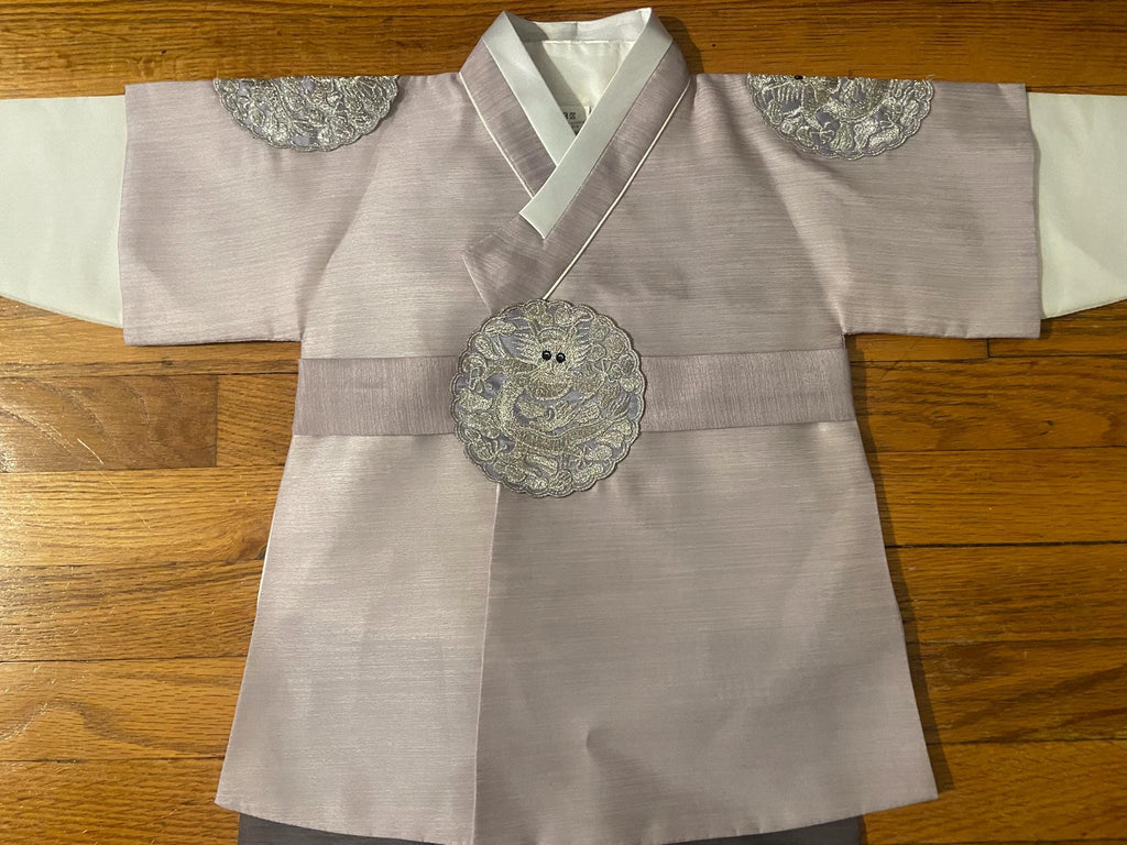 Boy I Hanbok Rental | Gray & Navy 1st Birthday Outfit | Korean Baby Boy Hanbok | Doljanchi Hanbok | Traditional Clothes | Size 3
