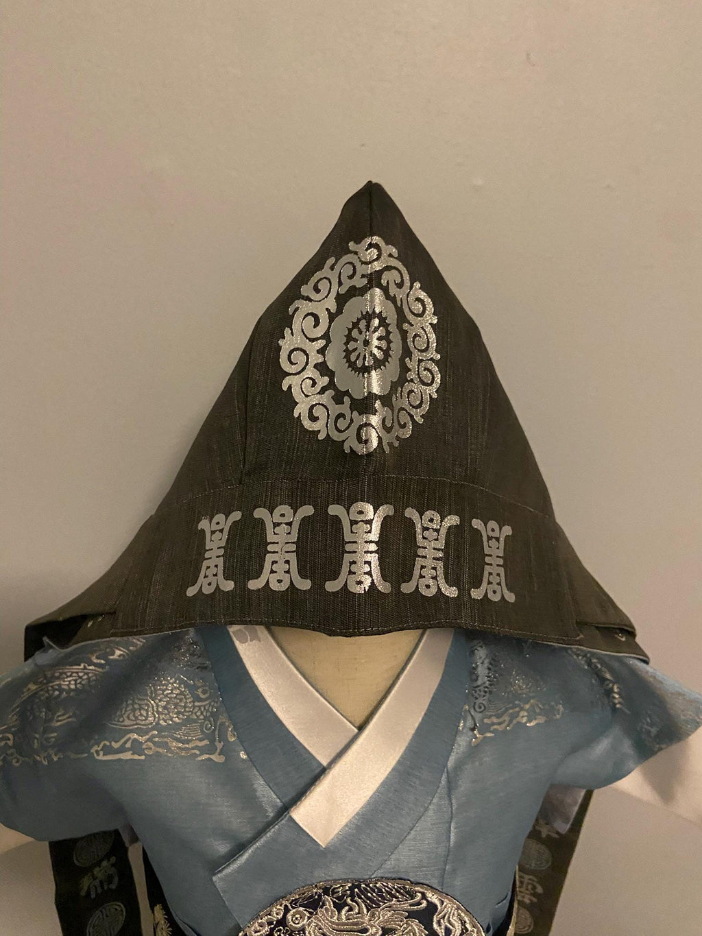 Boy C Hanbok Rental | Blue & Ivory 100 Days Hanbok | Korean Baby Boy Baekil Outfit | Traditional Korean 100 Days Celebration Outfit | Size 0