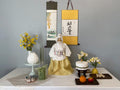 Yellow Flower Dol Table Rental | Personalized Name Sign | Korean Traditional Dohl Table | 100 days Table | 1st Birthday | Dohljabi | Hanbok | FREE SHIPPING