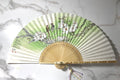 Korean Traditional Folding Fan, Hand Painted Magnolia Fan, Korean Calligraphy Art Fan, Asian Wall Decor, Handmade Gift