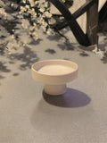 Matte White Ceramic Footed Fruit Platter, Minimal Pedestal Stand for Dessert & Snacks, Modern Party Display Dishes, Footed Fruit Platter