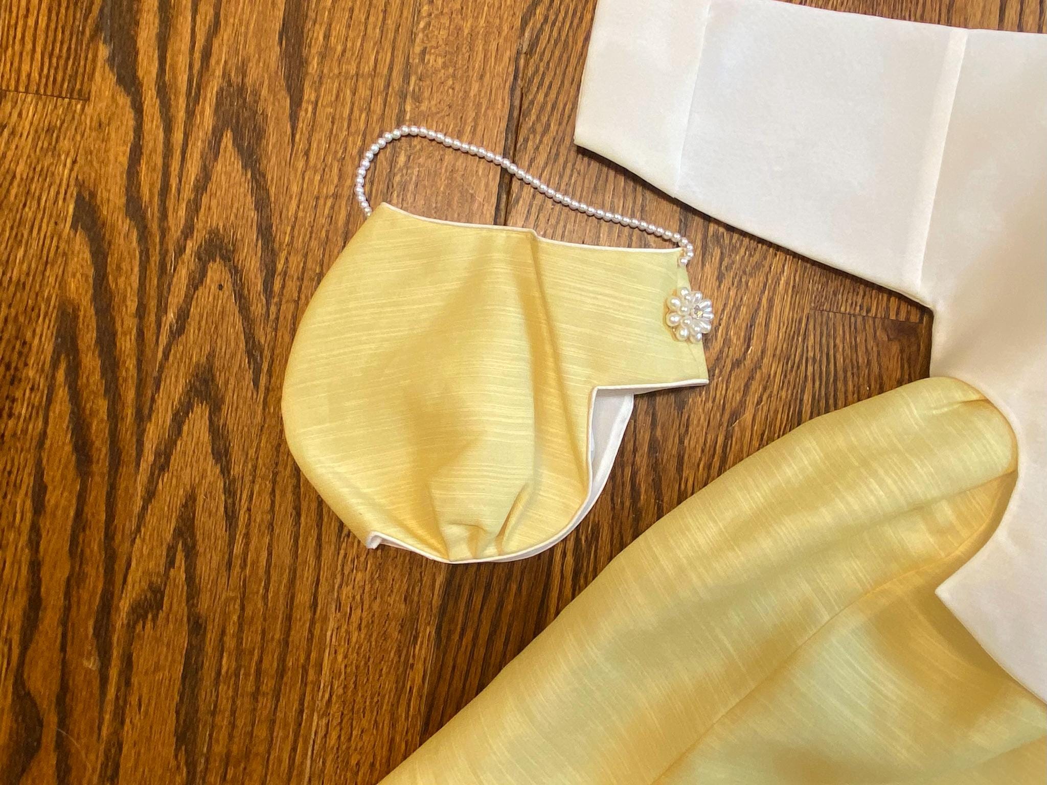 Girl H Hanbok Rental | Yellow & Ivory Dol Hanbok Set | Korean Baby Girl Doljanchi Outfit | Baekil or 1st Birthday Korean Dress | Size 1