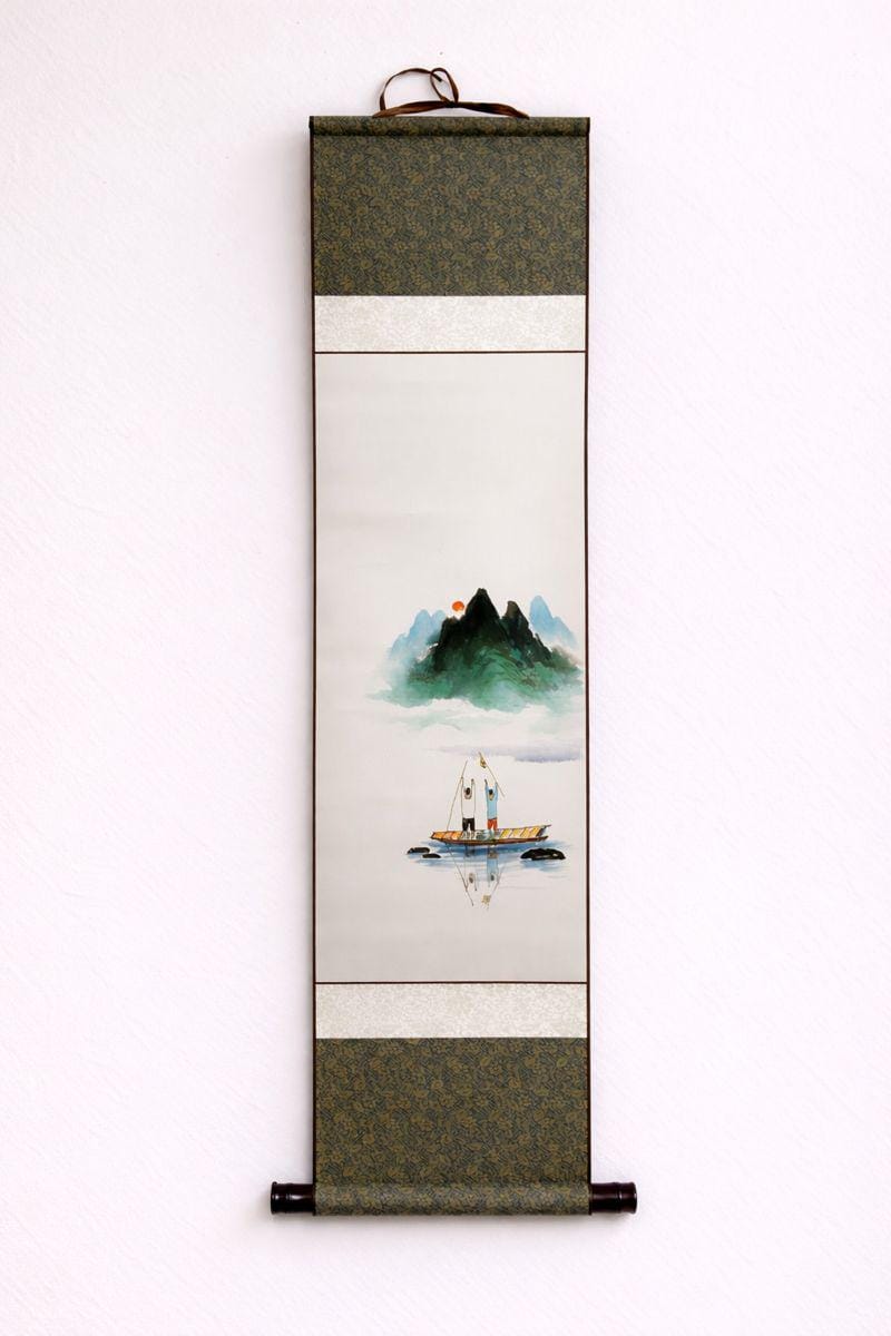 Custom Calligraphy Scroll | Hand-Painted Asian Wall Decor | Minimal Oriental Home Decor | Korean Hanging Scroll Art