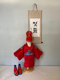 Boy D Hanbok Rental | Red & Gold 1st Birthday Outfit | Korean Baby Boy Doljanchi Hanbok | Traditional Korean King Clothes | Size 1