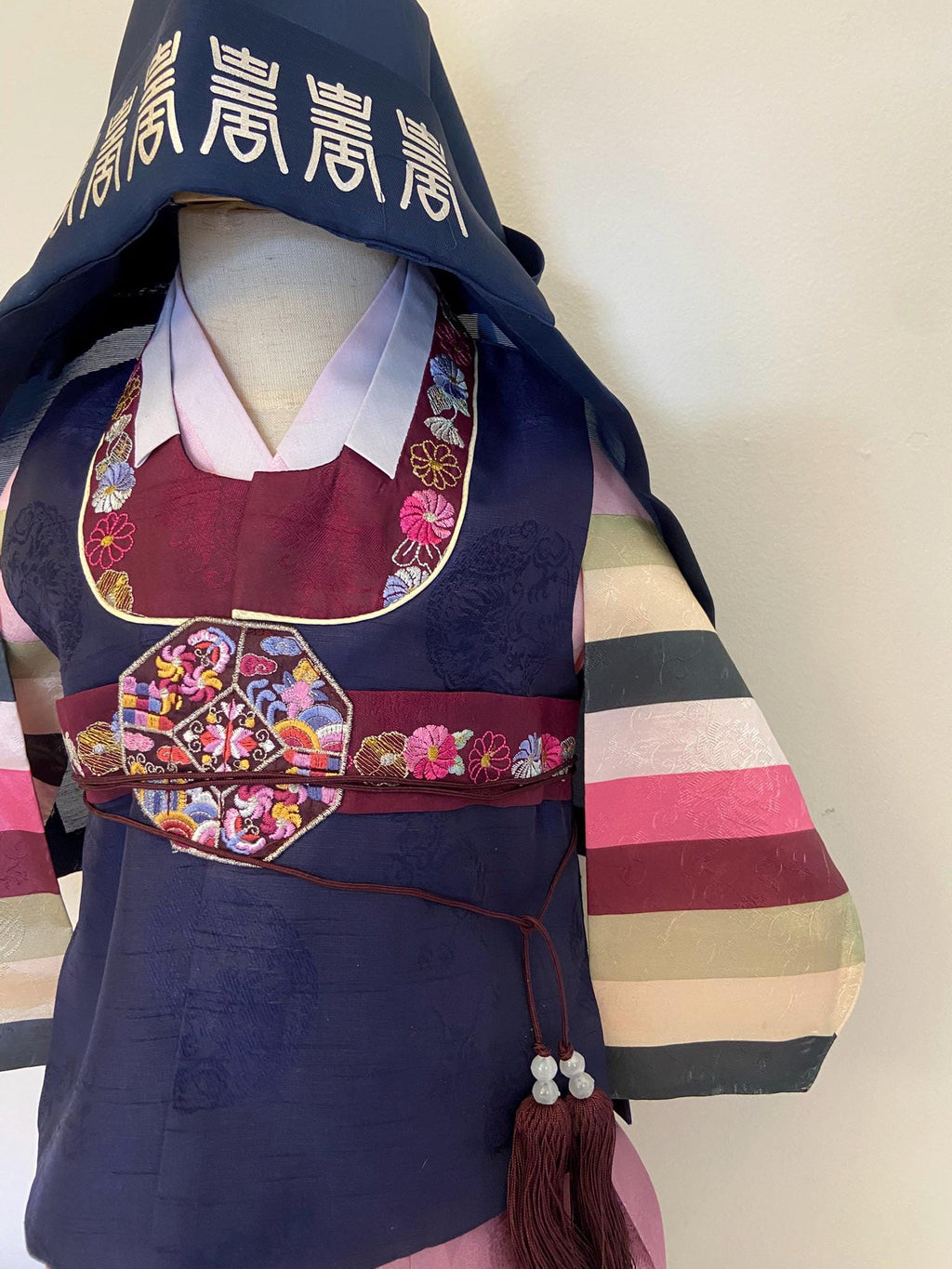 Boy H Hanbok Rental | Navy & Ivory Hanbok for Baby Boy | Korean Dol Outfit | 1st Birthday Hanbok Rental | Korean Baby Boy Clothes | Size 2