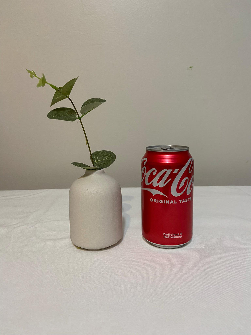 Mini White Ceramic Vase Set: Korean Table Decor with Tassels