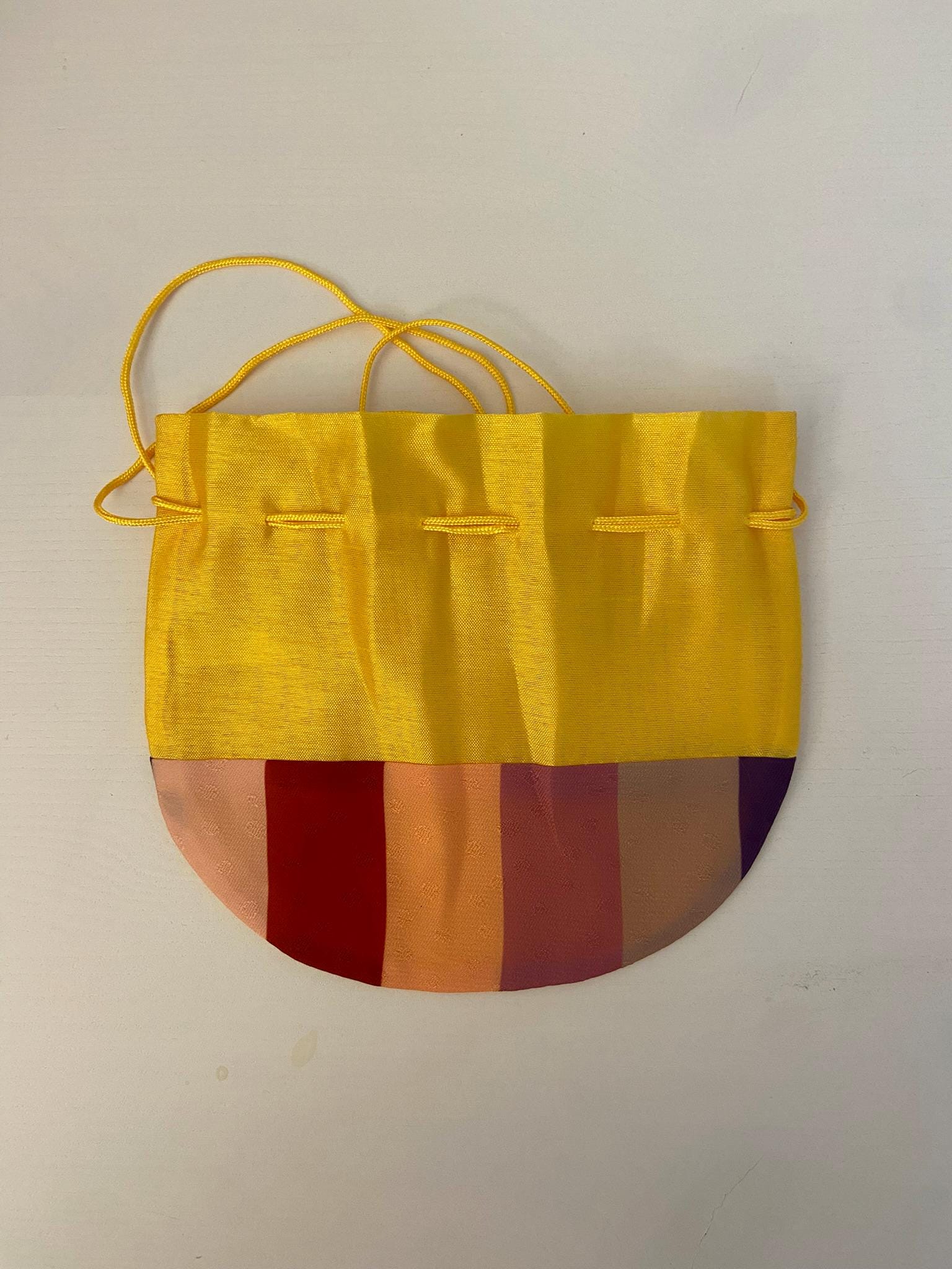Traditional Korean Bokjumeoni Pouch | Rainbow and Gold Lucky Bag | Korean Gift Pouch | Hanbok Accessory