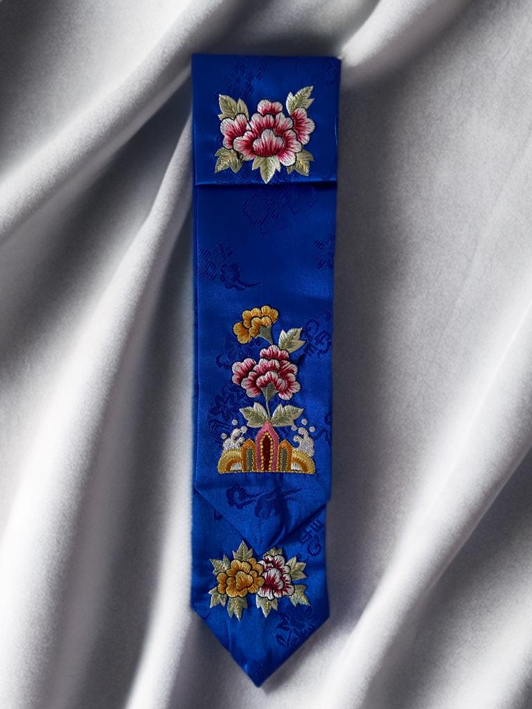 Embroidered Korean Daenggi Hair Ribbon, Hanbok Accessory, Traditional Korean Hair, Korean Hair Tie, Korean Traditional Event Hair, Gift Wrap