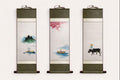 Custom Calligraphy Scroll | Hand-Painted Asian Wall Decor | Minimal Oriental Home Decor | Korean Hanging Scroll Art