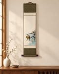 Chrysanthemum Flower Wall Art | Korean Chrysanthemum Hanging Scroll | Traditional Jokja Wall Art | Korean Traditional Hanging Scroll