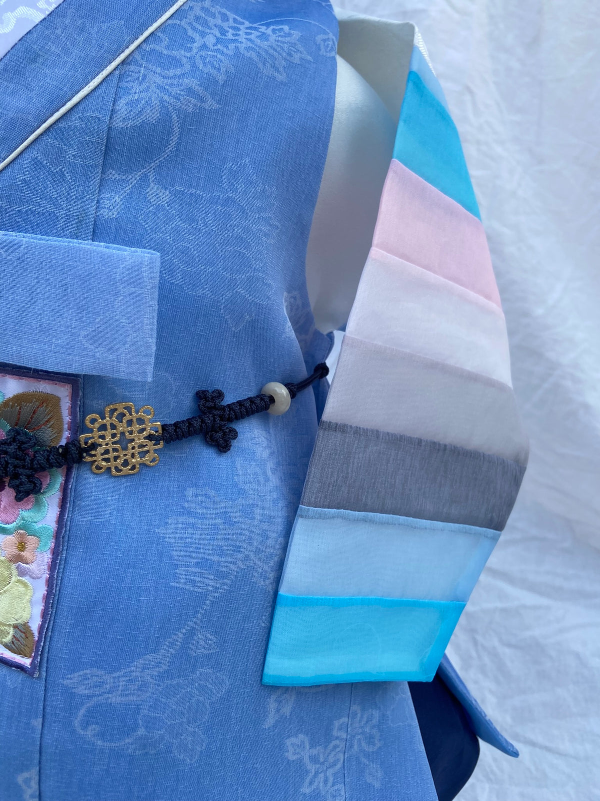 Boy X Hanbok Rental |Boy Dol Hanbok Rental – Blue Traditional Korean Hanbok | Size 2 | First Birthday Doljanchi Outfit
