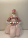 Girl C Hanbok Rental | Baekil Hanbok | Pastel Pink Korean Hanbok | Dohltti | Traditional Korean Baby Dress | 100 Days Sign | Size 100 Days