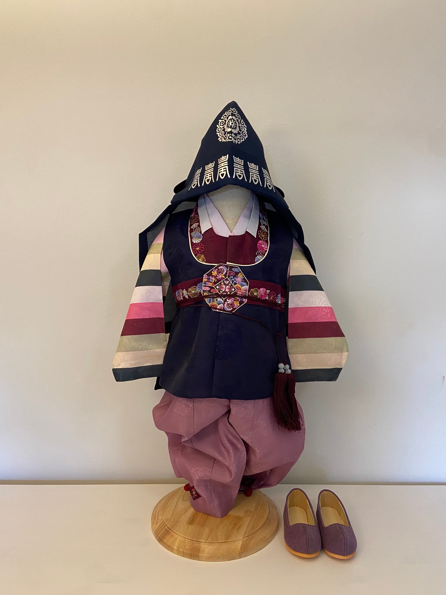 Boy H Hanbok Rental | Navy & Ivory Hanbok for Baby Boy | Korean Dol Outfit | 1st Birthday Hanbok Rental | Korean Baby Boy Clothes | Size 2