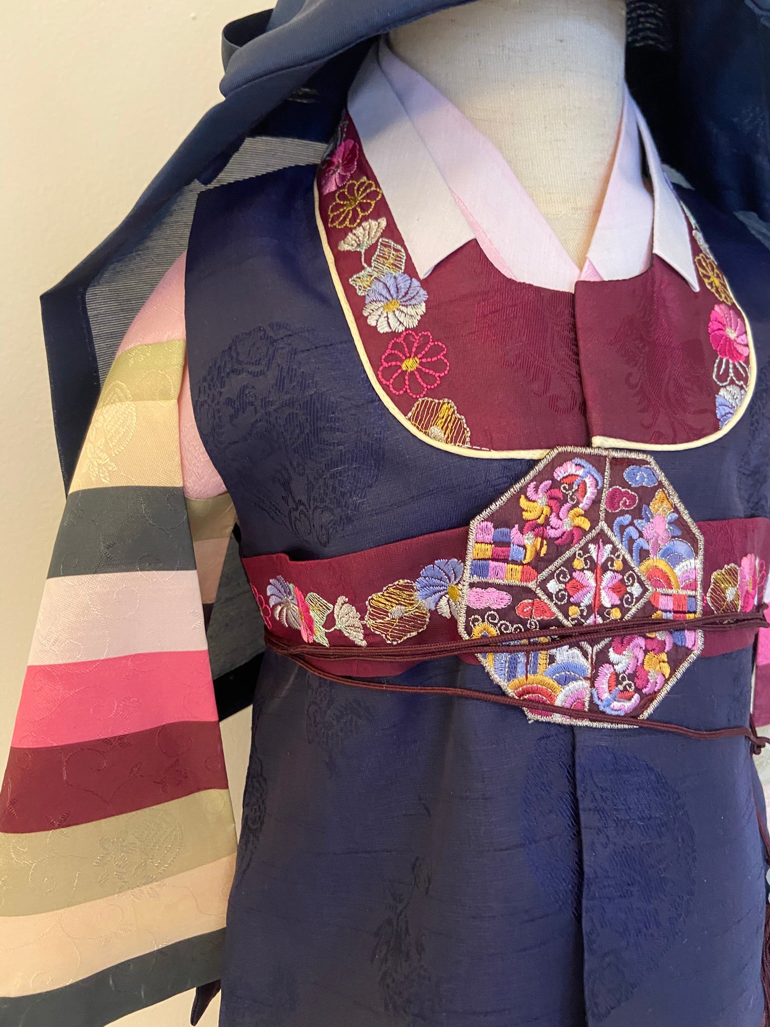 Boy H Hanbok Rental | Navy & Ivory Hanbok for Baby Boy | Korean Dol Outfit | 1st Birthday Hanbok Rental | Korean Baby Boy Clothes | Size 2