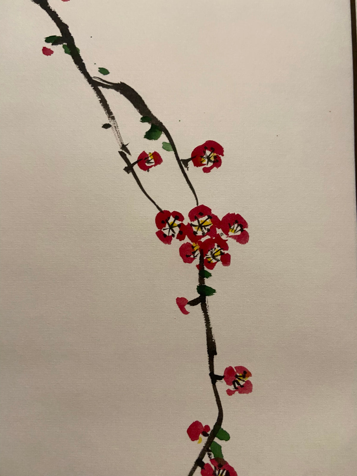 Korean Traditional Hanging Scroll | Plum Blossom Wall Art | Korean Plum Blossom Hanging Scroll | Traditional Jokja Wall Art