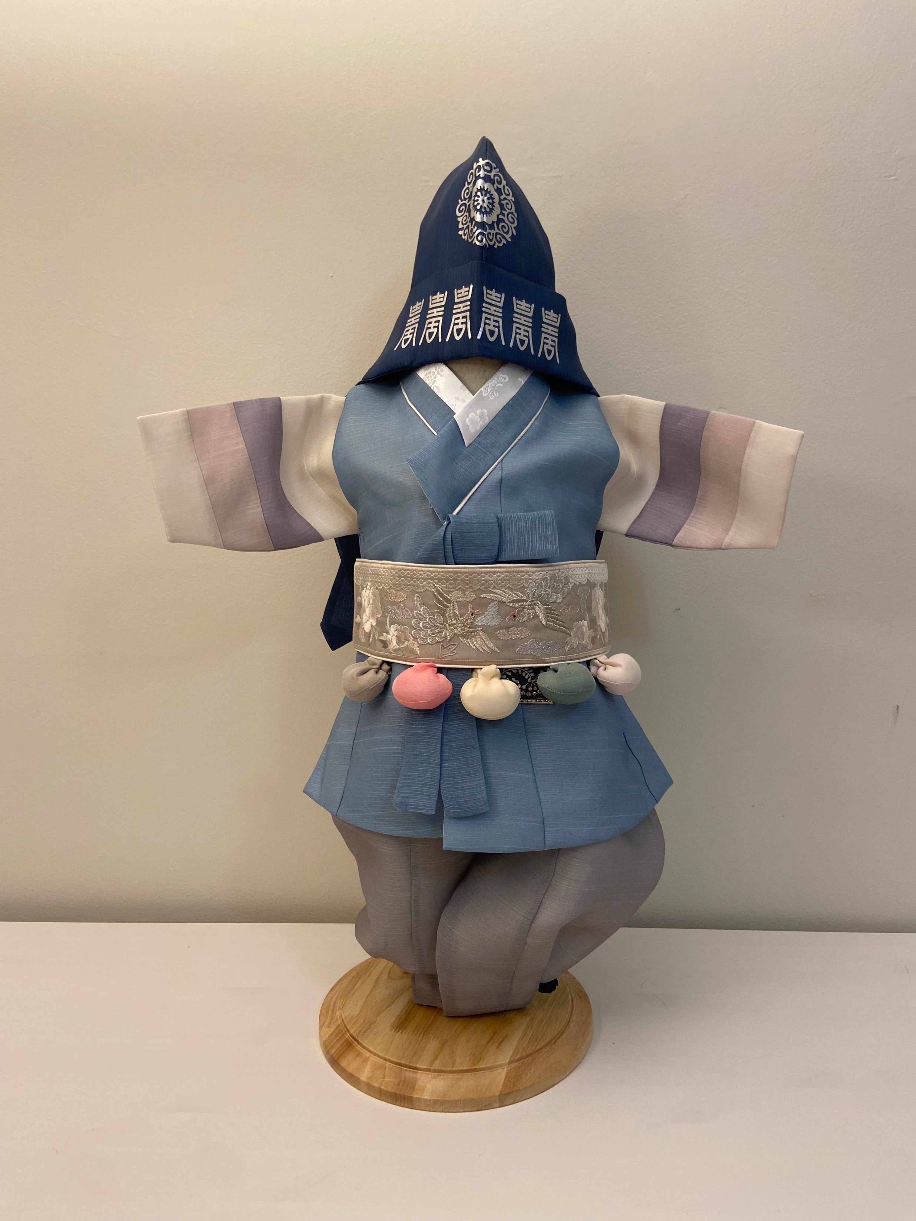 Boy L Hanbok Rental | Sky Blue Korean Traditional Baekil Hanbok | 100 Day Baby Outfit | 백일 한복 대여 | Korean Baby Photoshoot | Size 0