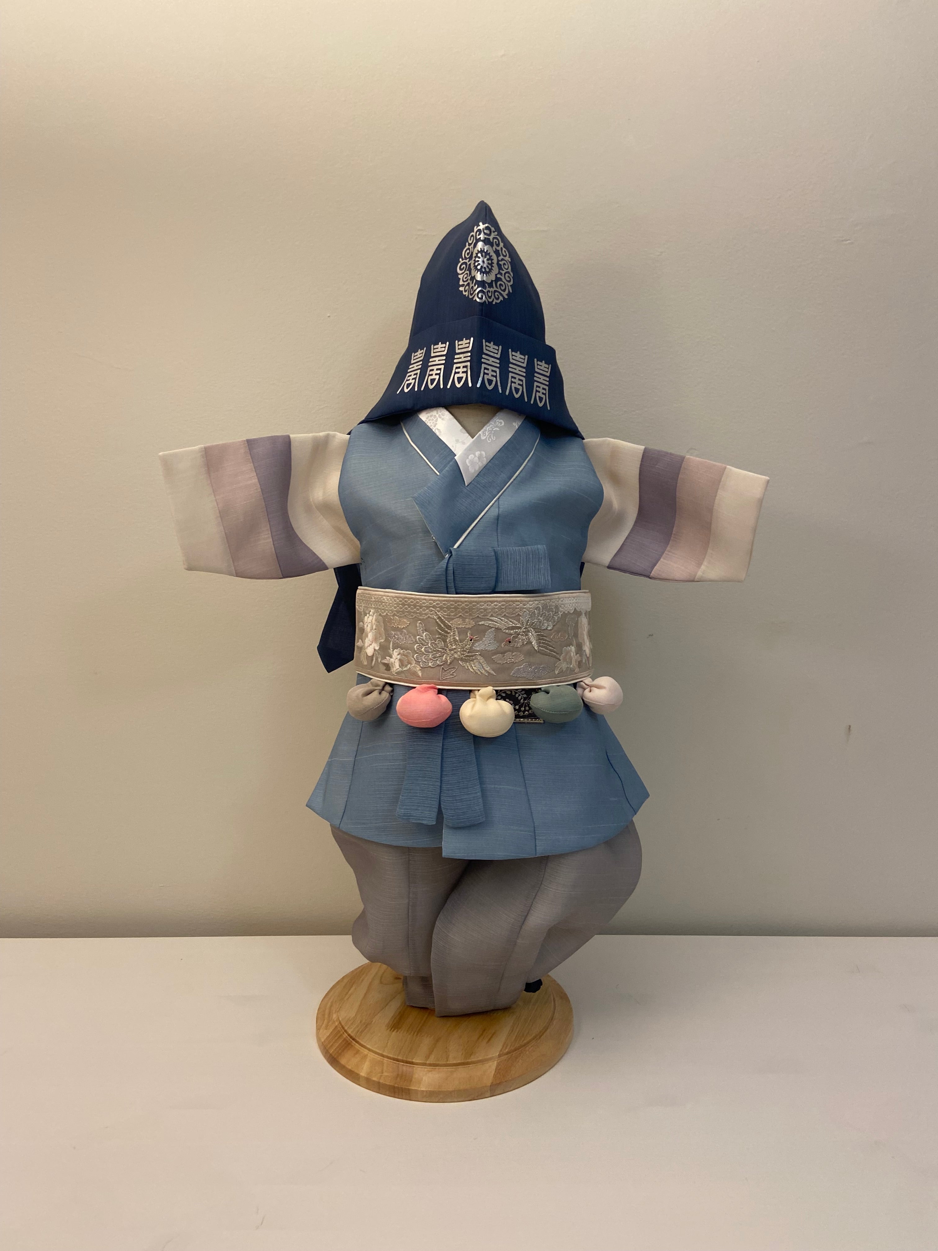 Boy L Hanbok Rental | Sky Blue Korean Traditional Baekil Hanbok | 100 Day Baby Outfit | 백일 한복 대여 | Korean Baby Photoshoot | Size 0