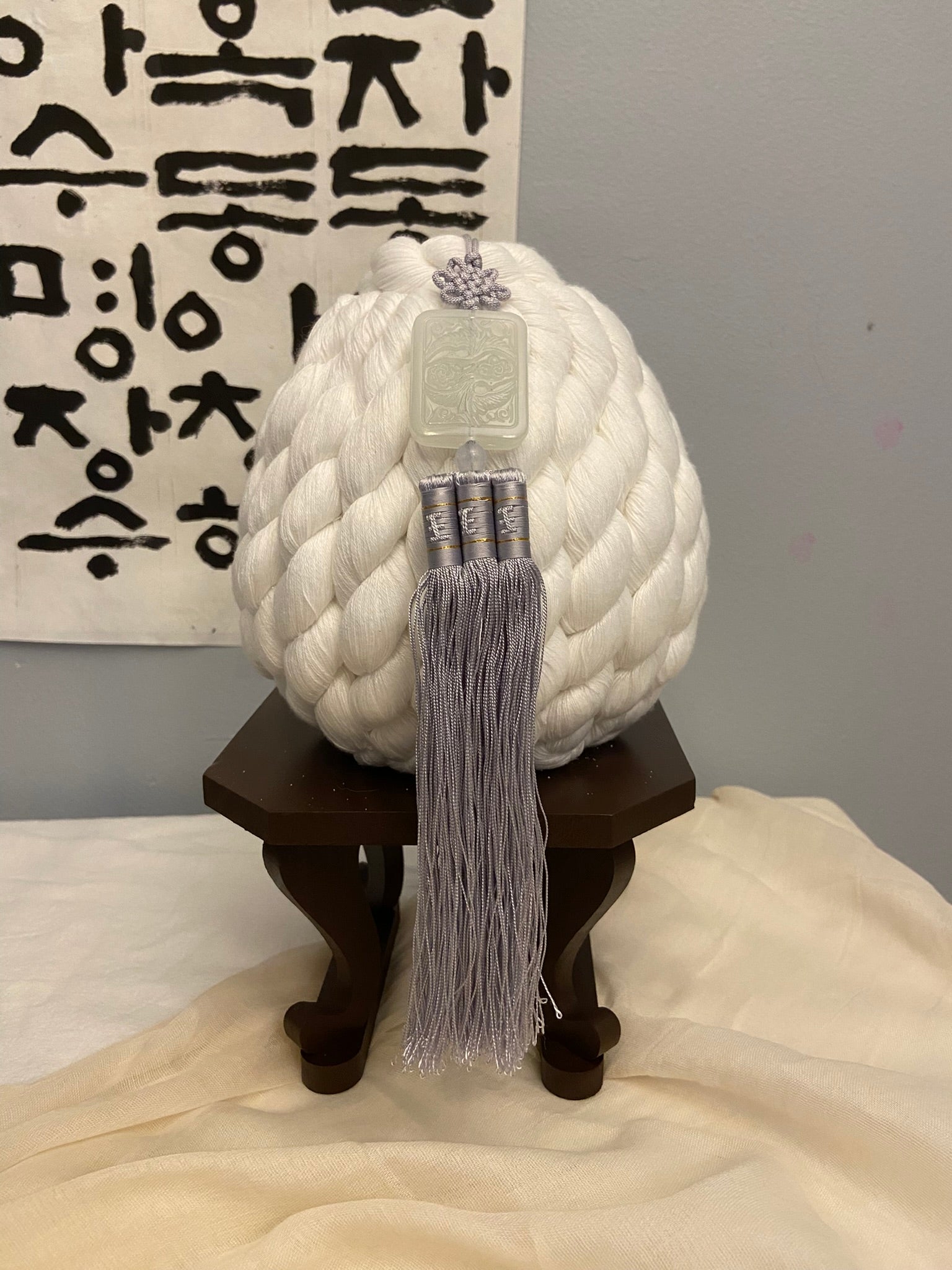 Korean Dol Table Setup | Traditional Baek-il | First Birthday Decor | Handwritten Calligraphy Poem | Luxury Minimal Dolsang | Hanbok | FREE SHIPPING