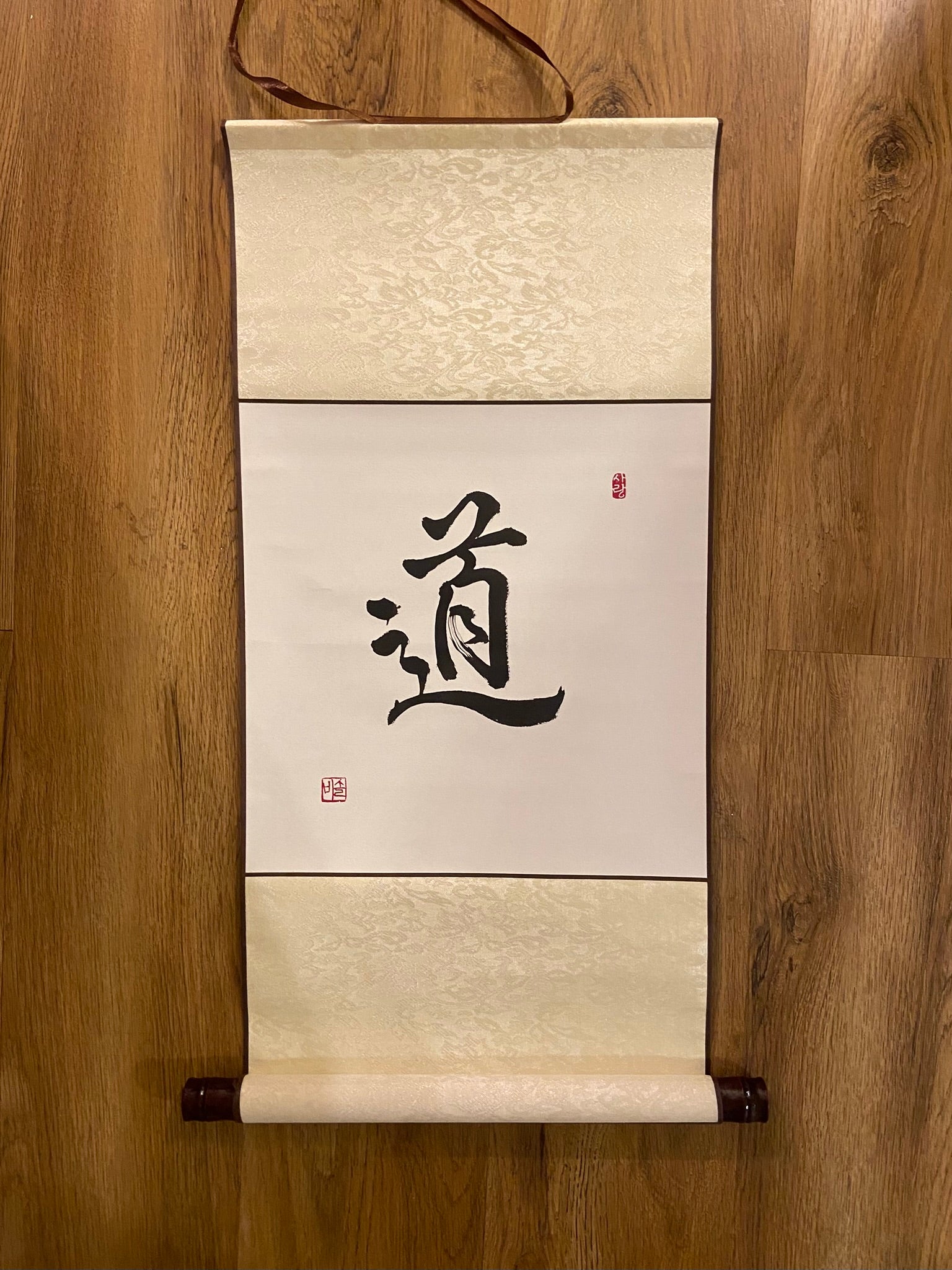 Tao | The Way | 道 Handmade Written Calligraphy Scroll | Motivation Poster | Taoist calligraphy gift | Asian art
