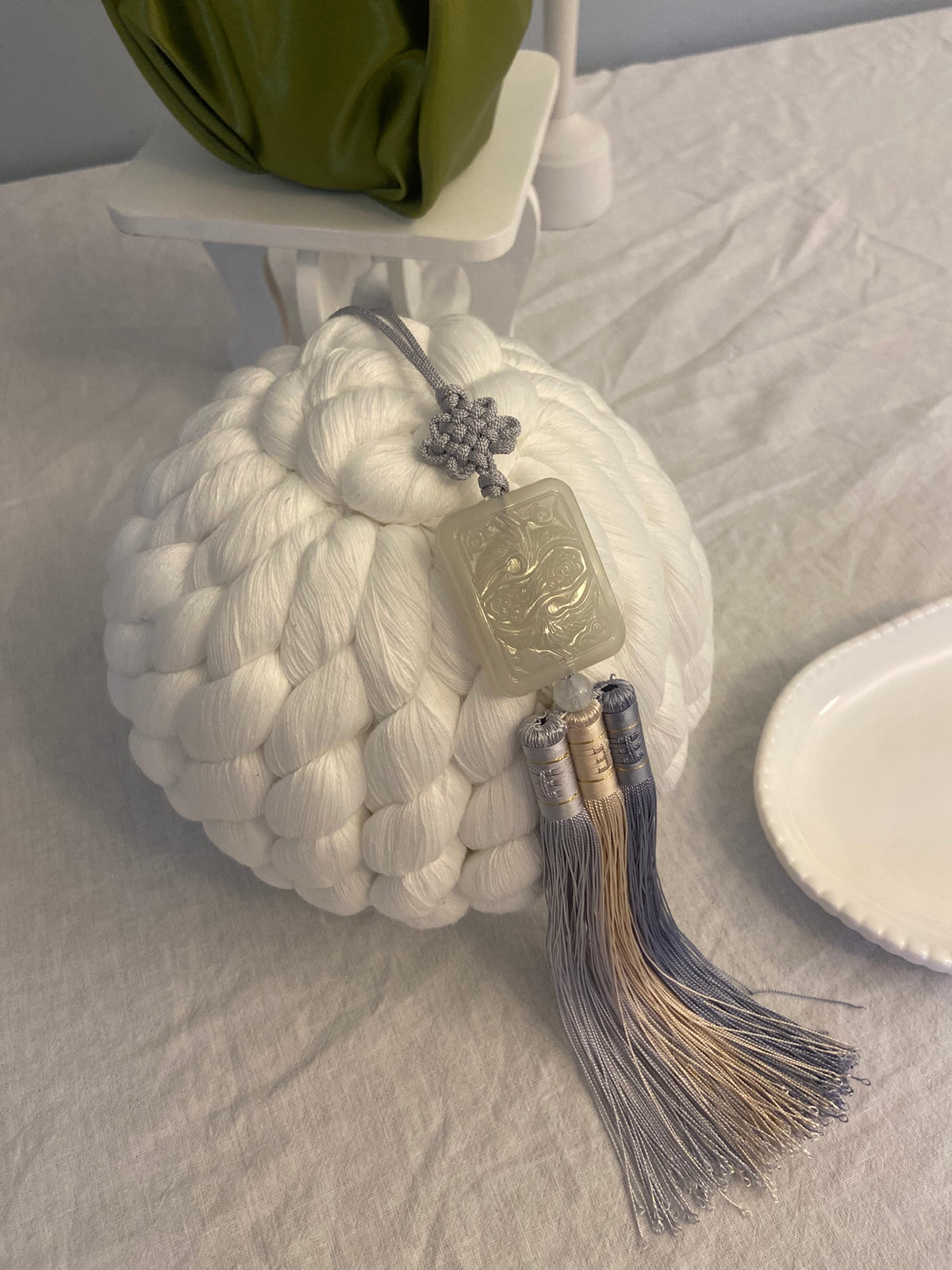Minimal Korean Baek-il Table Set Rental | Modern White Dol Table Decor | Traditional Korean 100th Day Celebration | Gallery Style Dol Sang