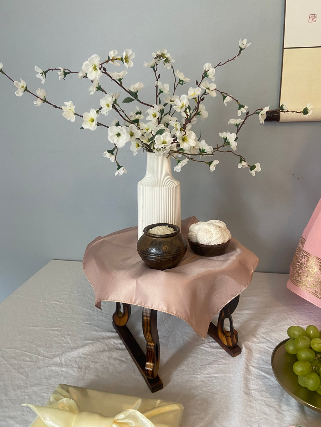 Gallery Style Korean Dol Table Rental | Minimalist First Birthday Setup | Luxury Hanbok Doljanchi Decor | Korean Birthday Celebration