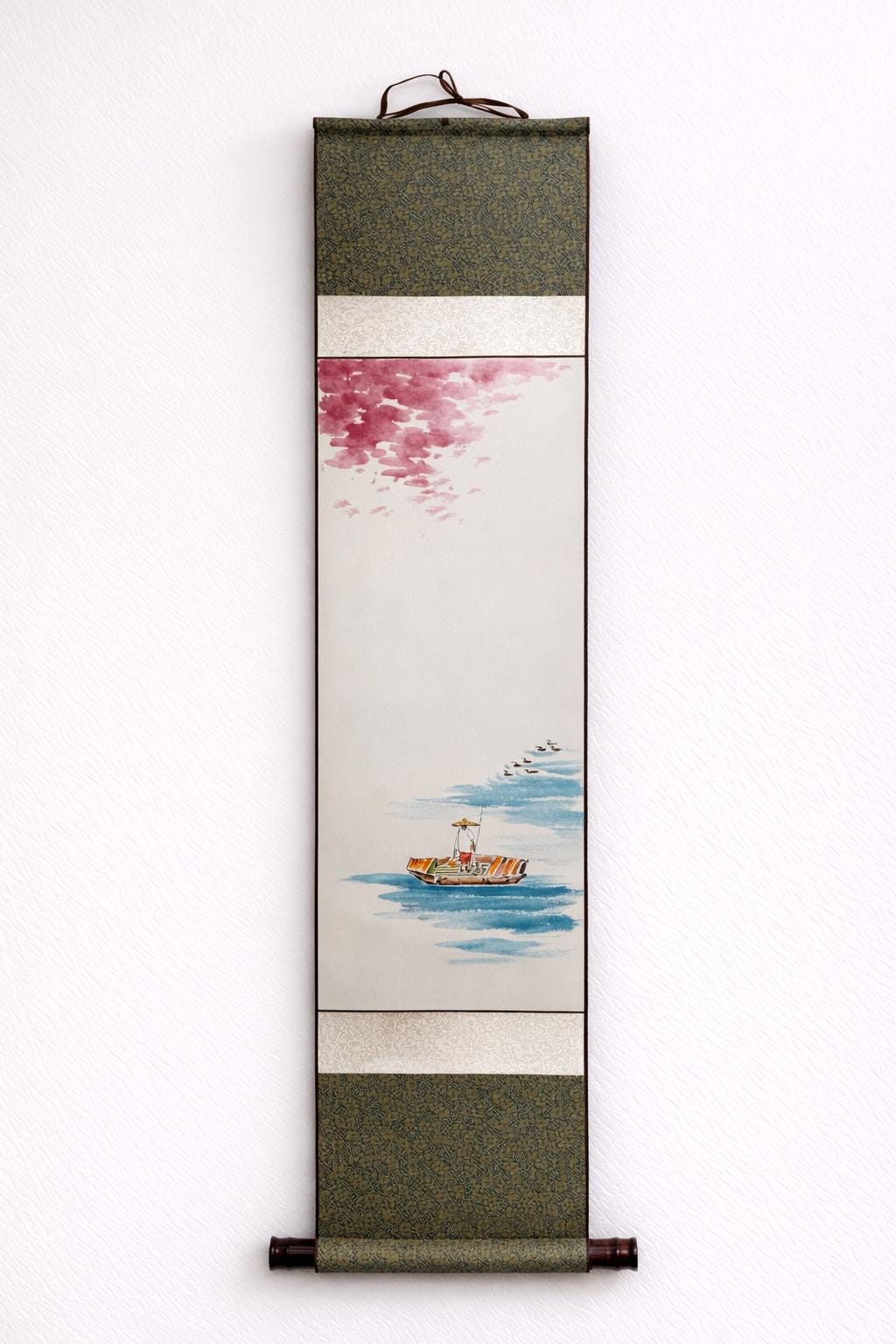 Custom Calligraphy Scroll | Hand-Painted Asian Wall Decor | Minimal Oriental Home Decor | Korean Hanging Scroll Art