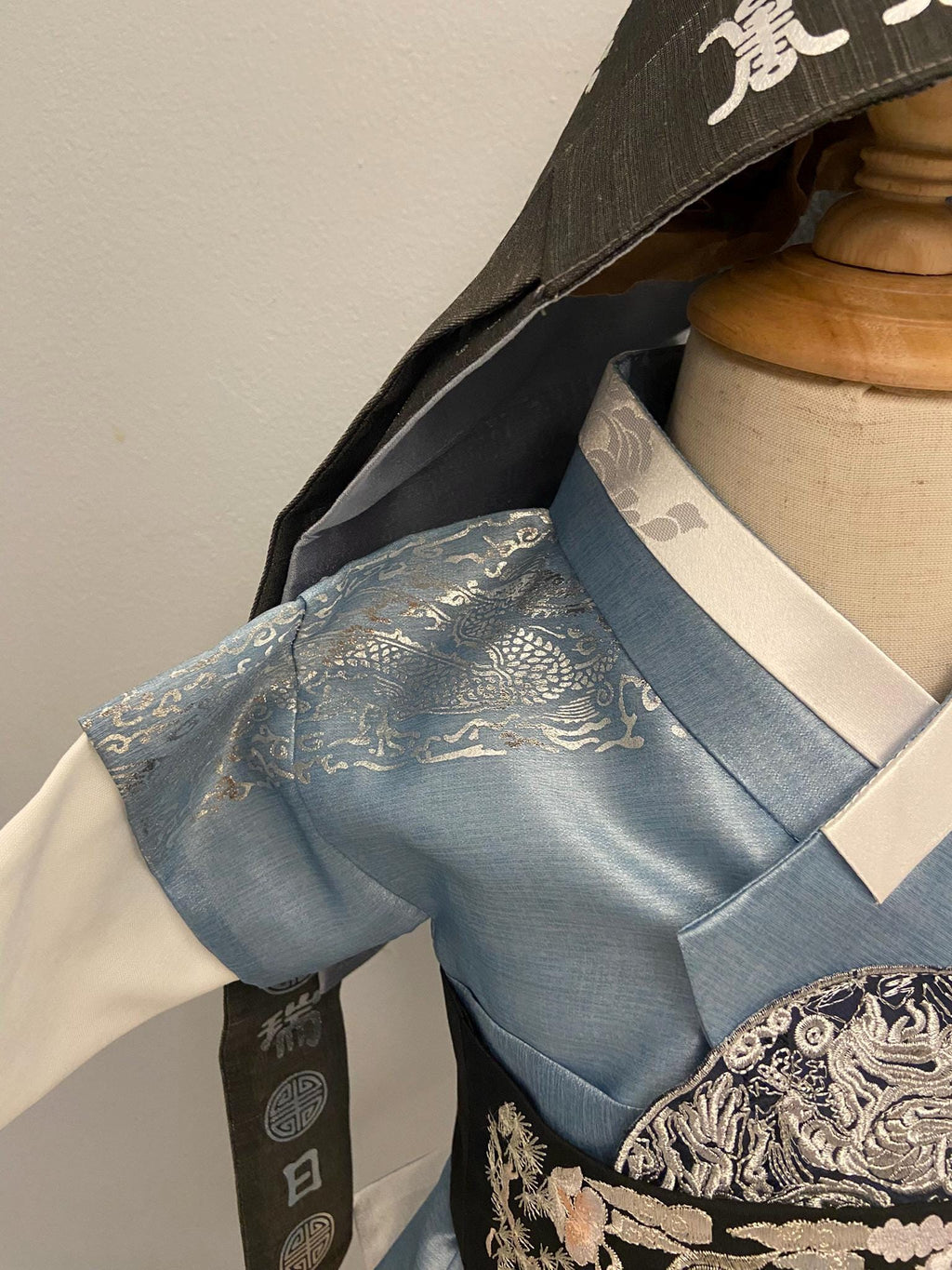 Boy C Hanbok Rental | Blue & Ivory 100 Days Hanbok | Korean Baby Boy Baekil Outfit | Traditional Korean 100 Days Celebration Outfit | Size 0