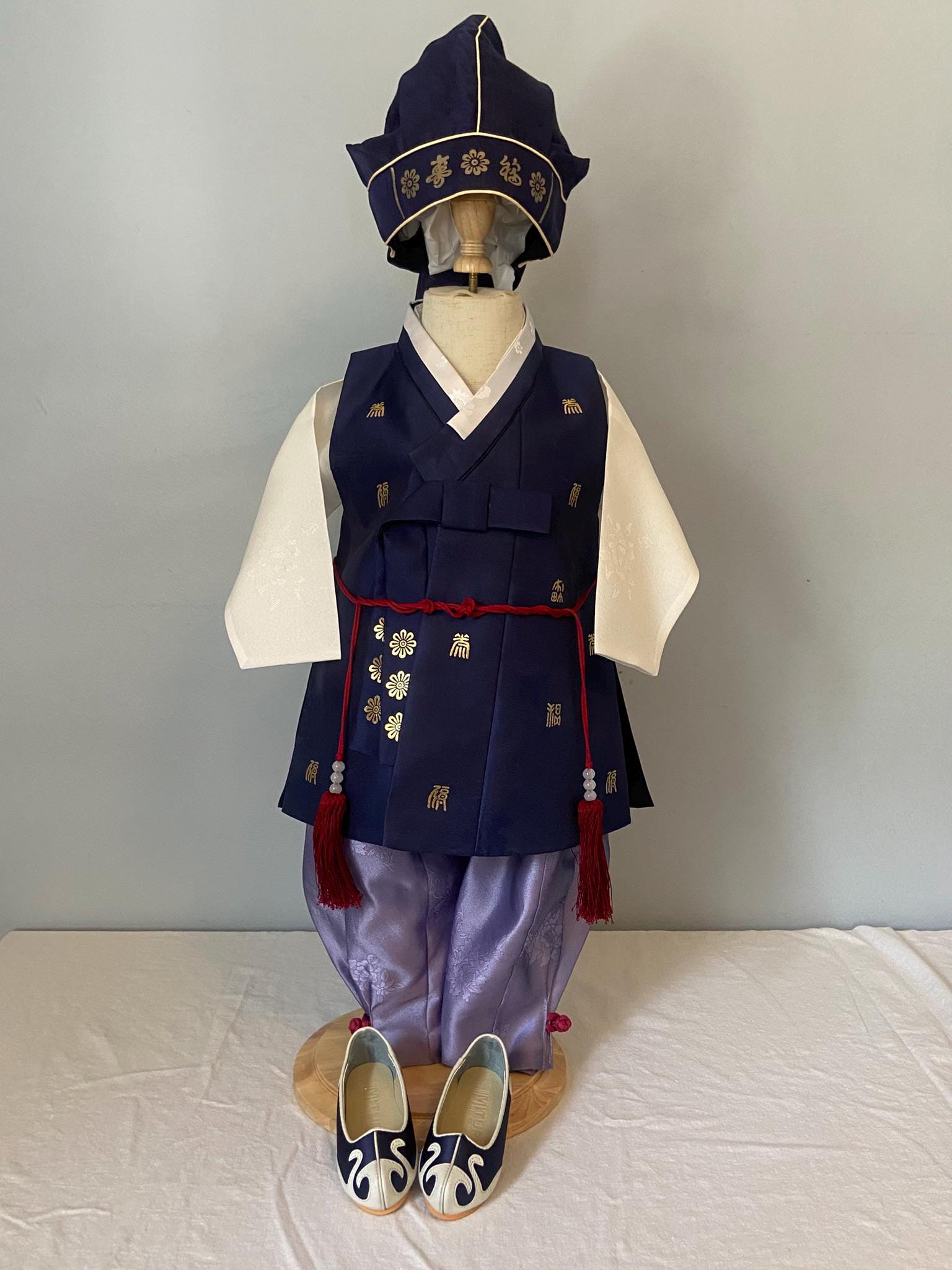 Korean Hanbok Tassel Belt for Boys | Traditional Sultti Belt | Baby Hanbok Accessory | Dol Baekil