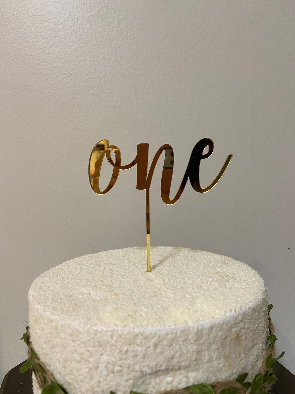 One Cake Topper, Gold Acrylic First Birthday Party Decoration, Smash Cake Prop, Baby Boy Girl 1st Birthday, Doljanchi Topper, Gift Wrap