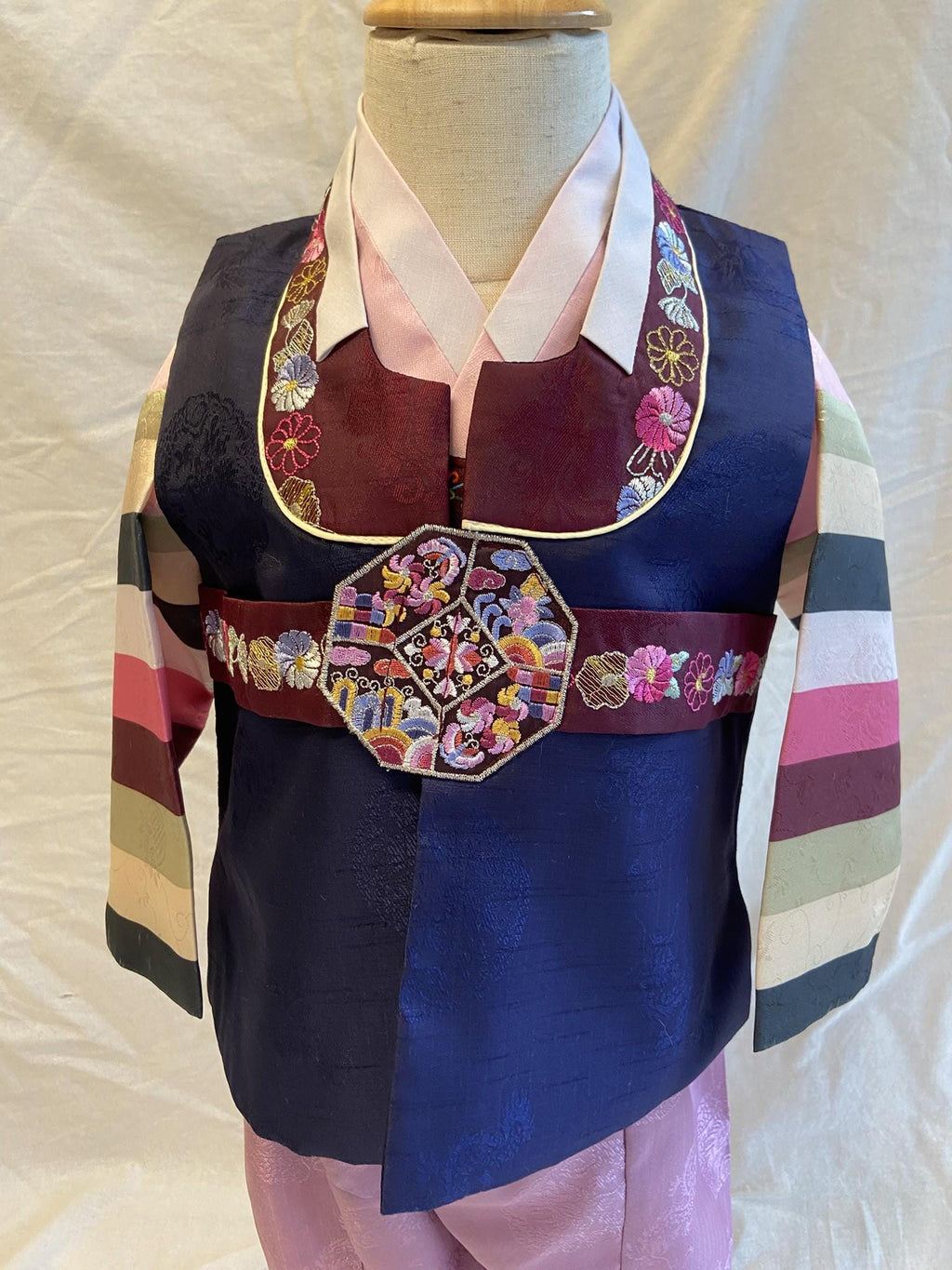 Boy H Hanbok Rental | Navy & Ivory Hanbok for Baby Boy | Korean Dol Outfit | 1st Birthday Hanbok Rental | Korean Baby Boy Clothes | Size 2