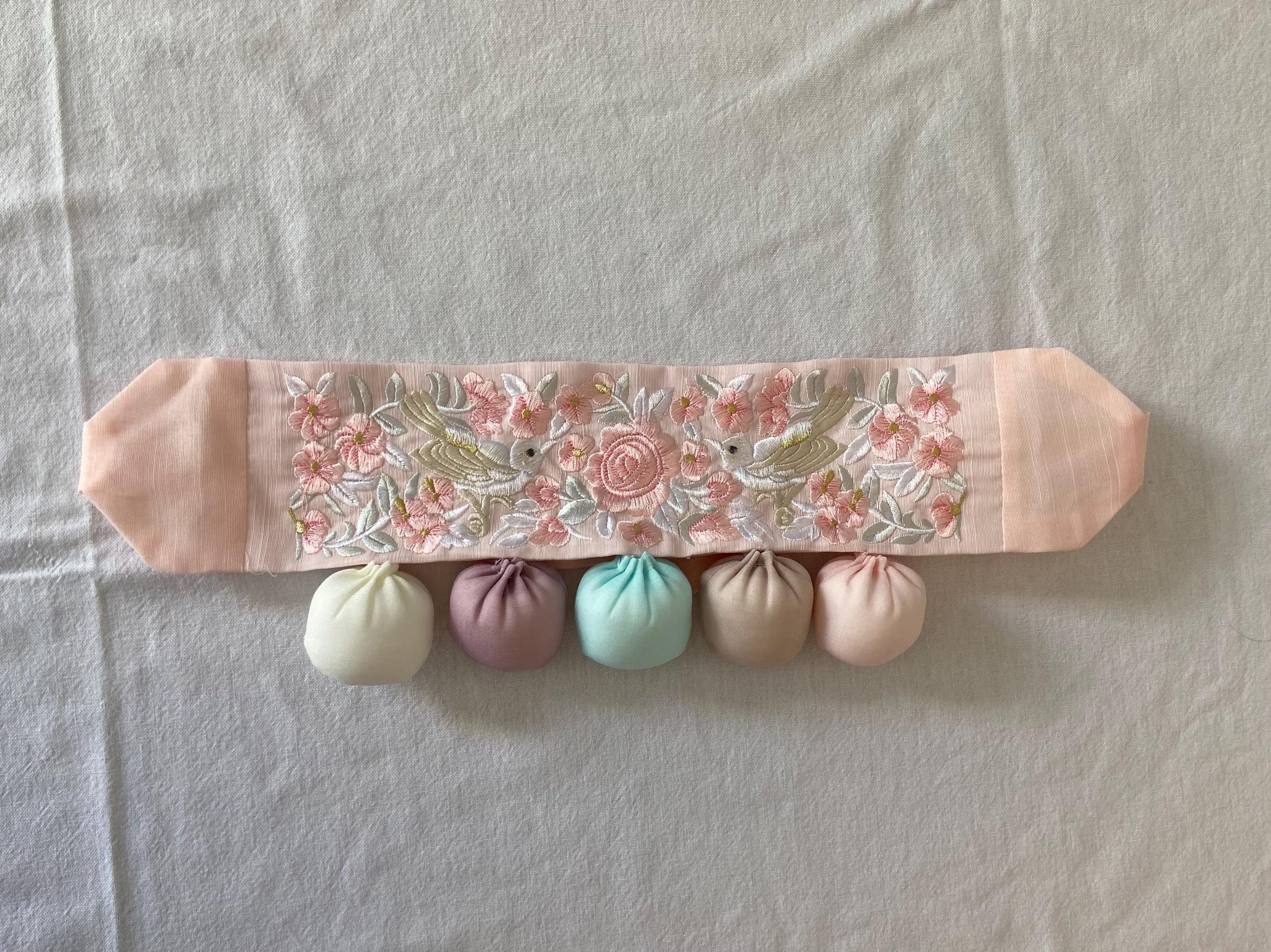 Girl K Hanbok Rental | Rainbow & Pink Hanbok | Korean Baby Girl 1st Birthday Outfit | Traditional Multicolor Dol Hanbok | Size 1