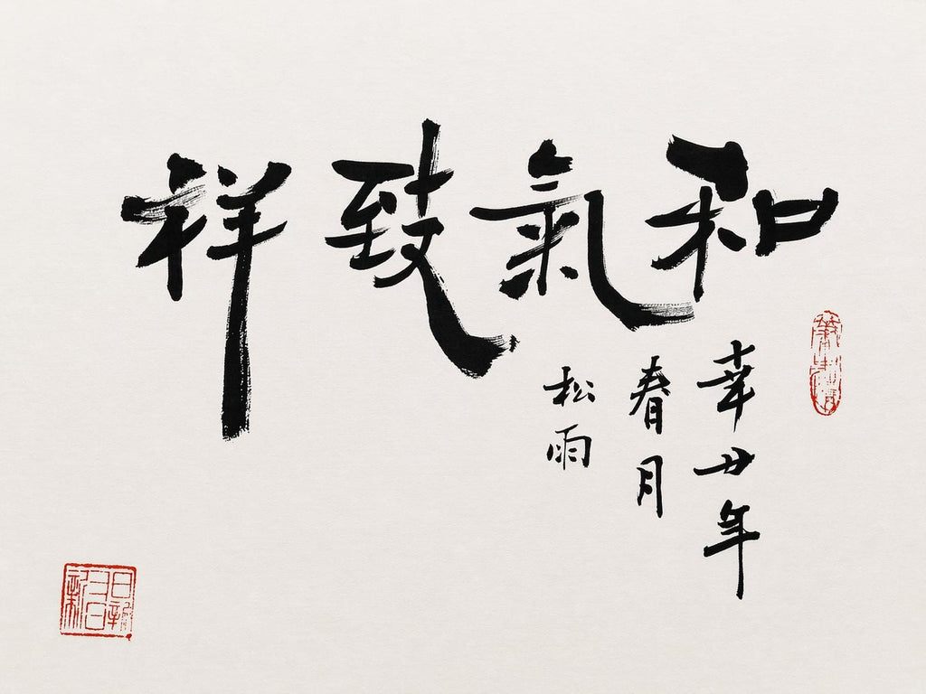 Chinese Calligraphy Art Print | Minimalist Ink Wall Art | Zen Brush Painting | Asian Decor | Black Ink Artwork | Unframed Calligraphy
