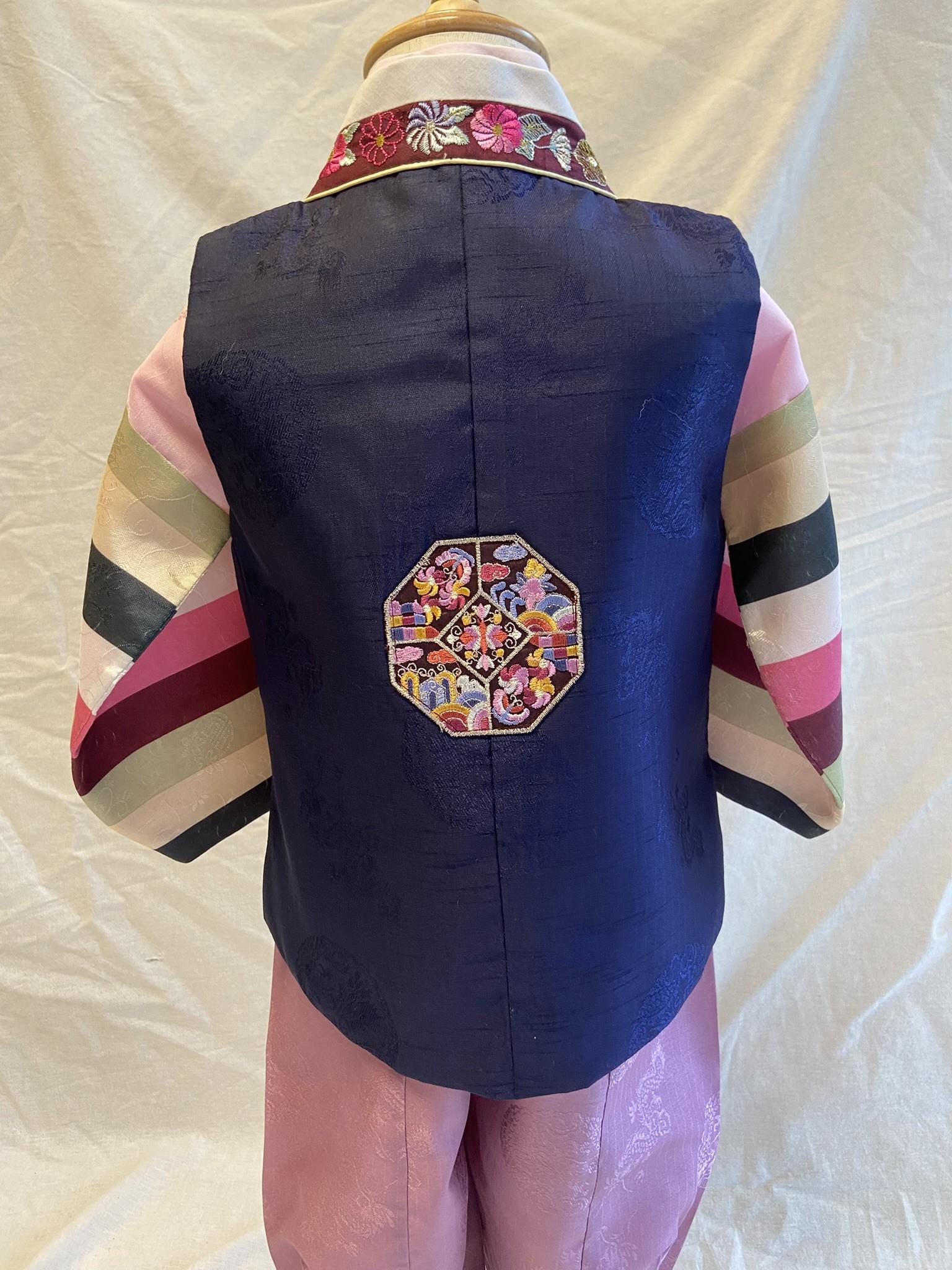 Boy H Hanbok Rental | Navy & Ivory Hanbok for Baby Boy | Korean Dol Outfit | 1st Birthday Hanbok Rental | Korean Baby Boy Clothes | Size 2