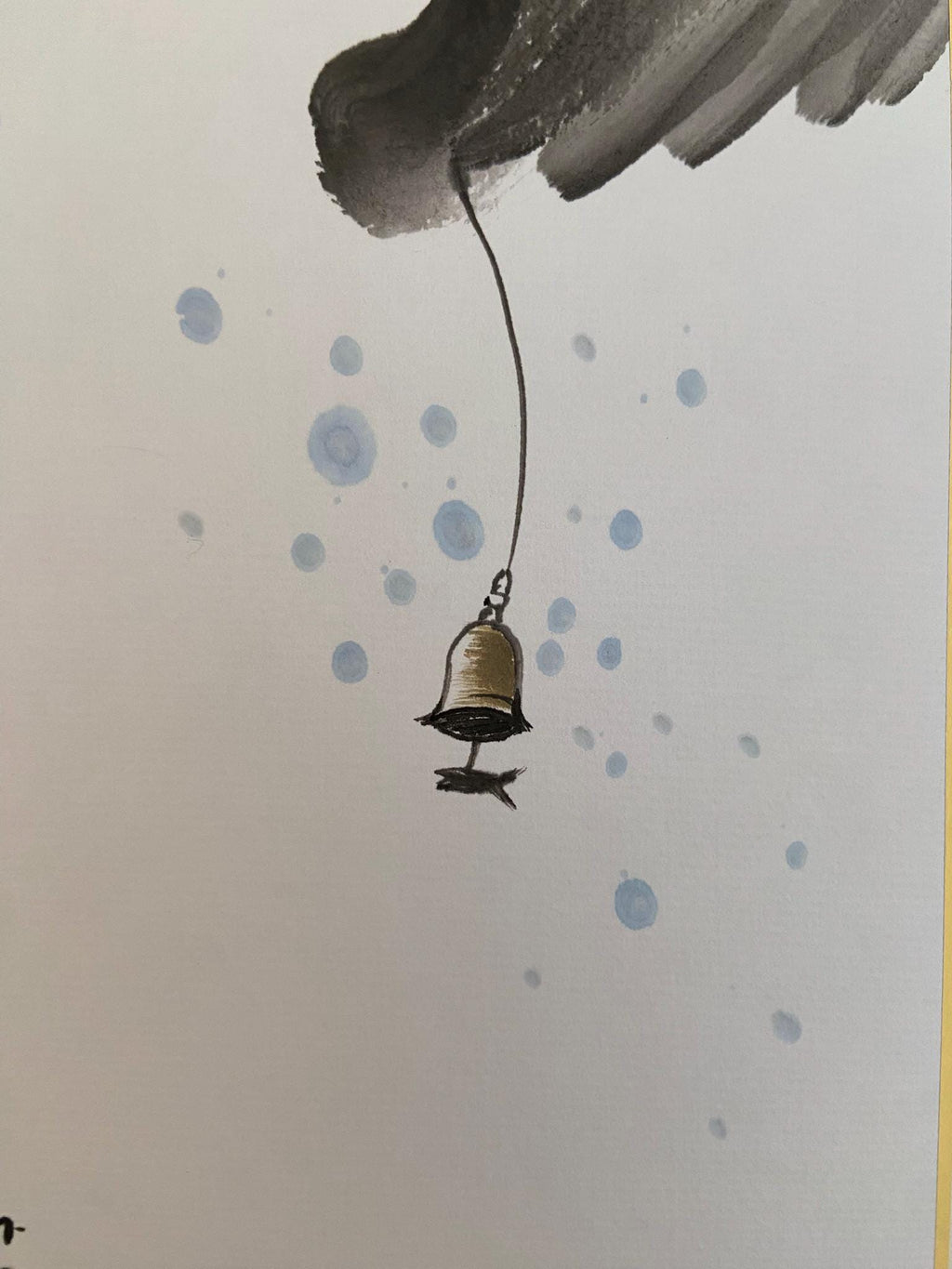 Korean Calligraphy Wall Art – Wind Bell Poem Painting – Minimal Zen Decor – Meditation Wall Art – Korean Ink Artwork – 8x10 Frame