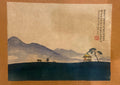 Korean traditional art, Korean folk painting, Korean Traditional landscape painting, Korea wall decor, Minhwa, Unique Gift, River & Mountain