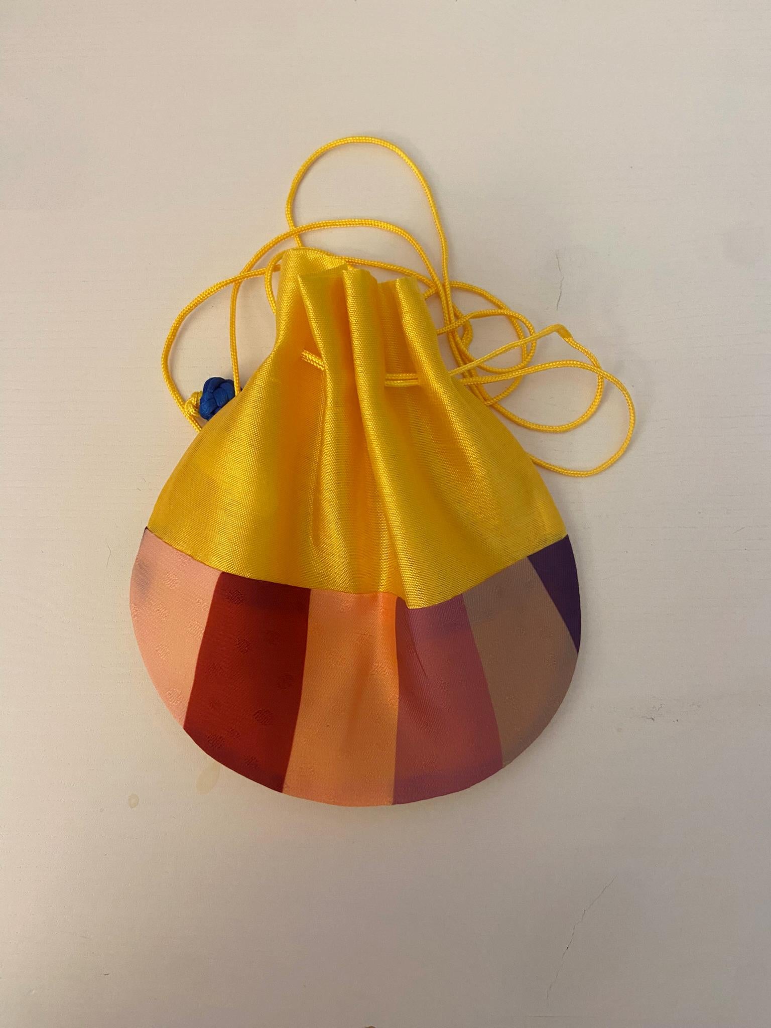 Traditional Korean Bokjumeoni Pouch | Rainbow and Gold Lucky Bag | Korean Gift Pouch | Hanbok Accessory