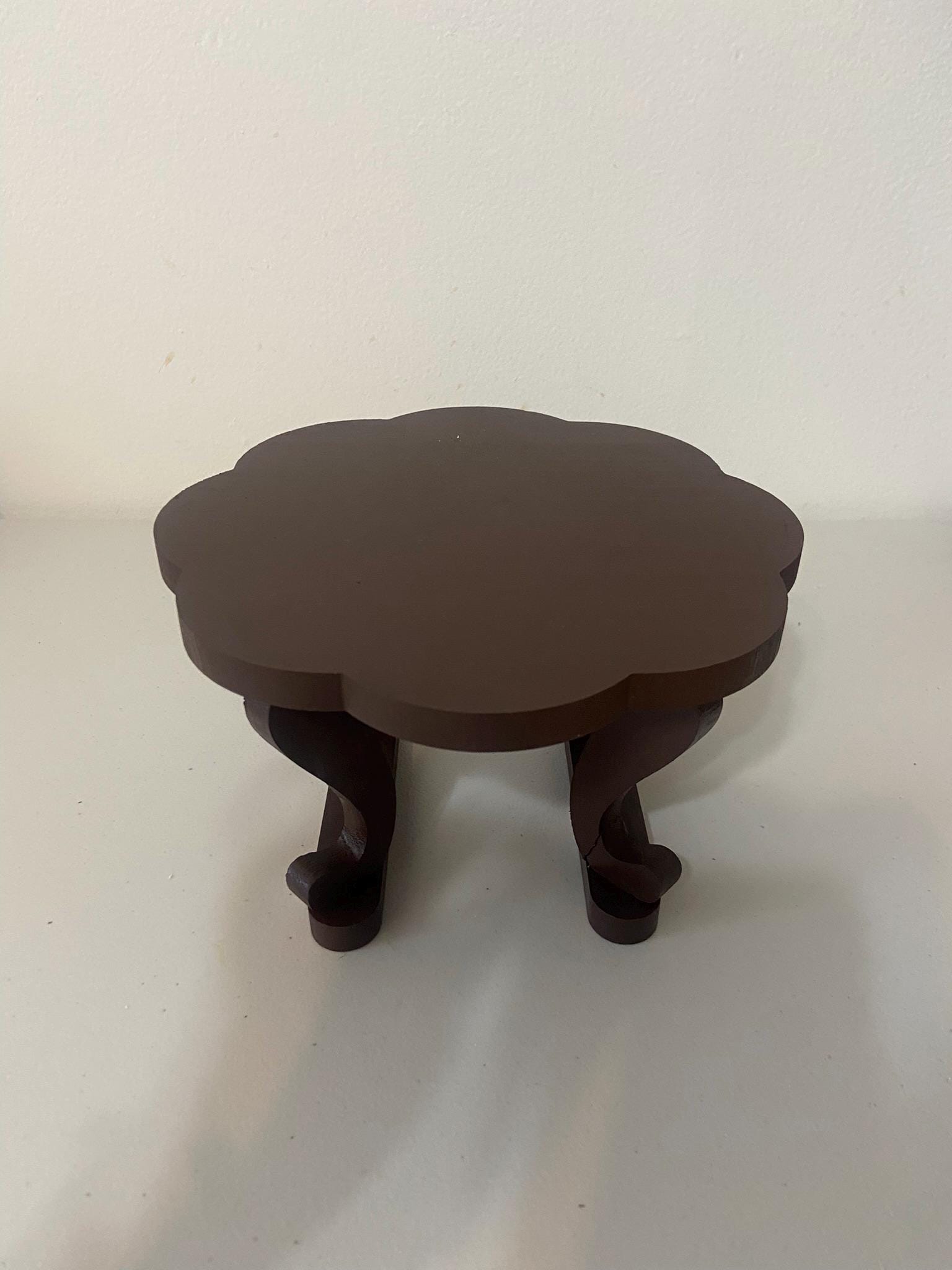 Handmade Traditional Mini Wooden Table, Octagon Tea Table, Flower Soban Stand, Handmade Asian Tea Ceremony Home Décor Display, Tea Stand