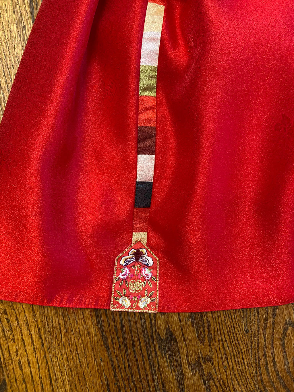 Girl S Hanbok Rental | Red & Ivory 1st Birthday Hanbok | Korean Baby Girl Dol Outfit | Traditional Royal Style Hanbo | Dohl Sign | Size 2