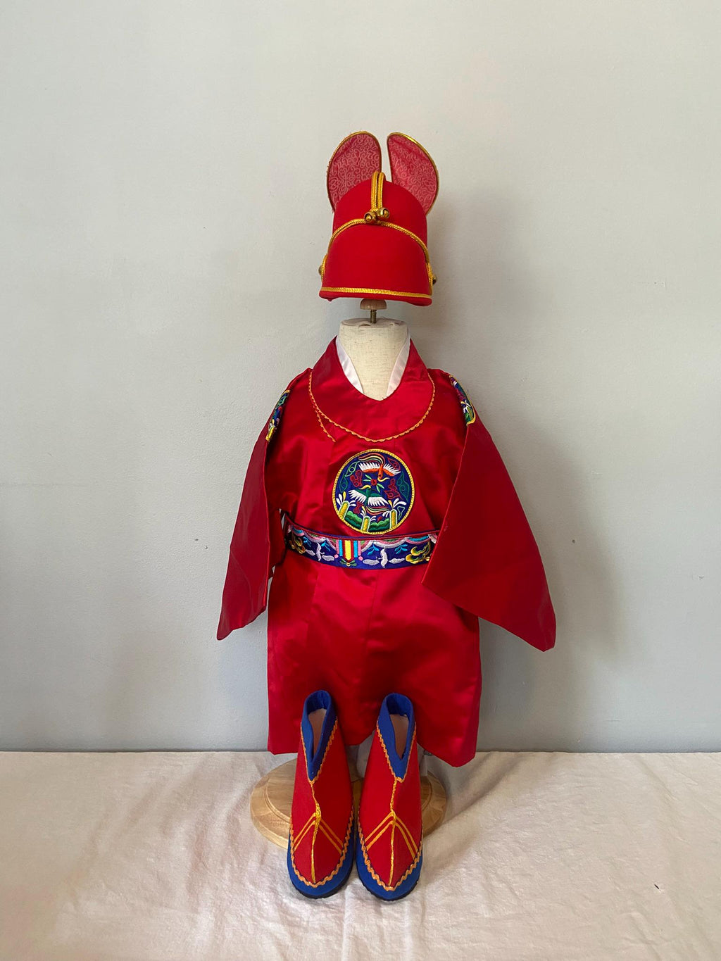 Boy J Hanbok Rental | Red & Gold 1st Birthday Outfit | Korean Baby Boy Doljanchi Hanbok | Traditional Korean King Clothes | Size 1