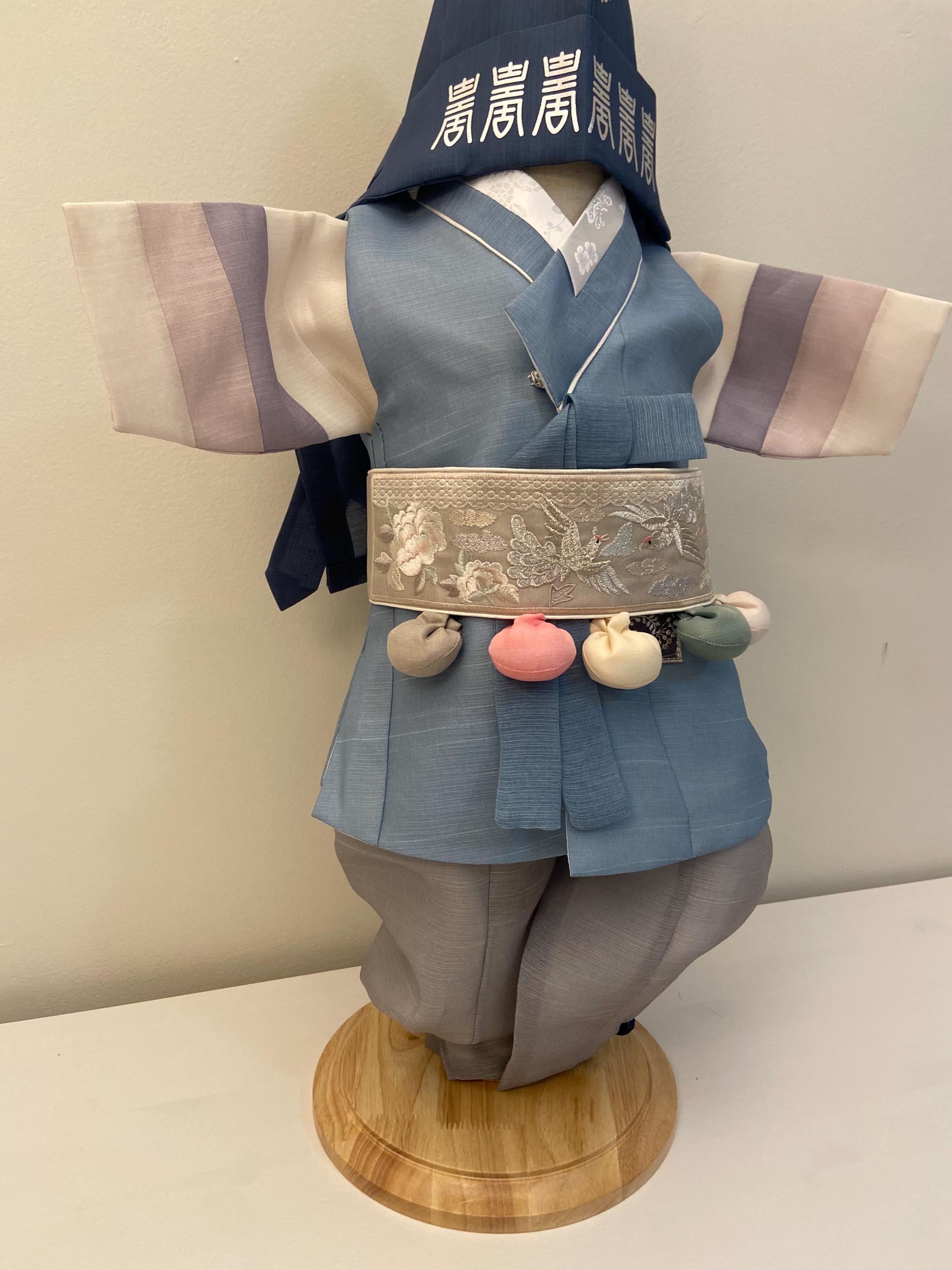 Boy D Hanbok Rental | Sky Blue Korean Traditional Baekil Hanbok | 100 Day Baby Outfit | 백일 한복 대여 | Korean Baby Photoshoot | Size 0