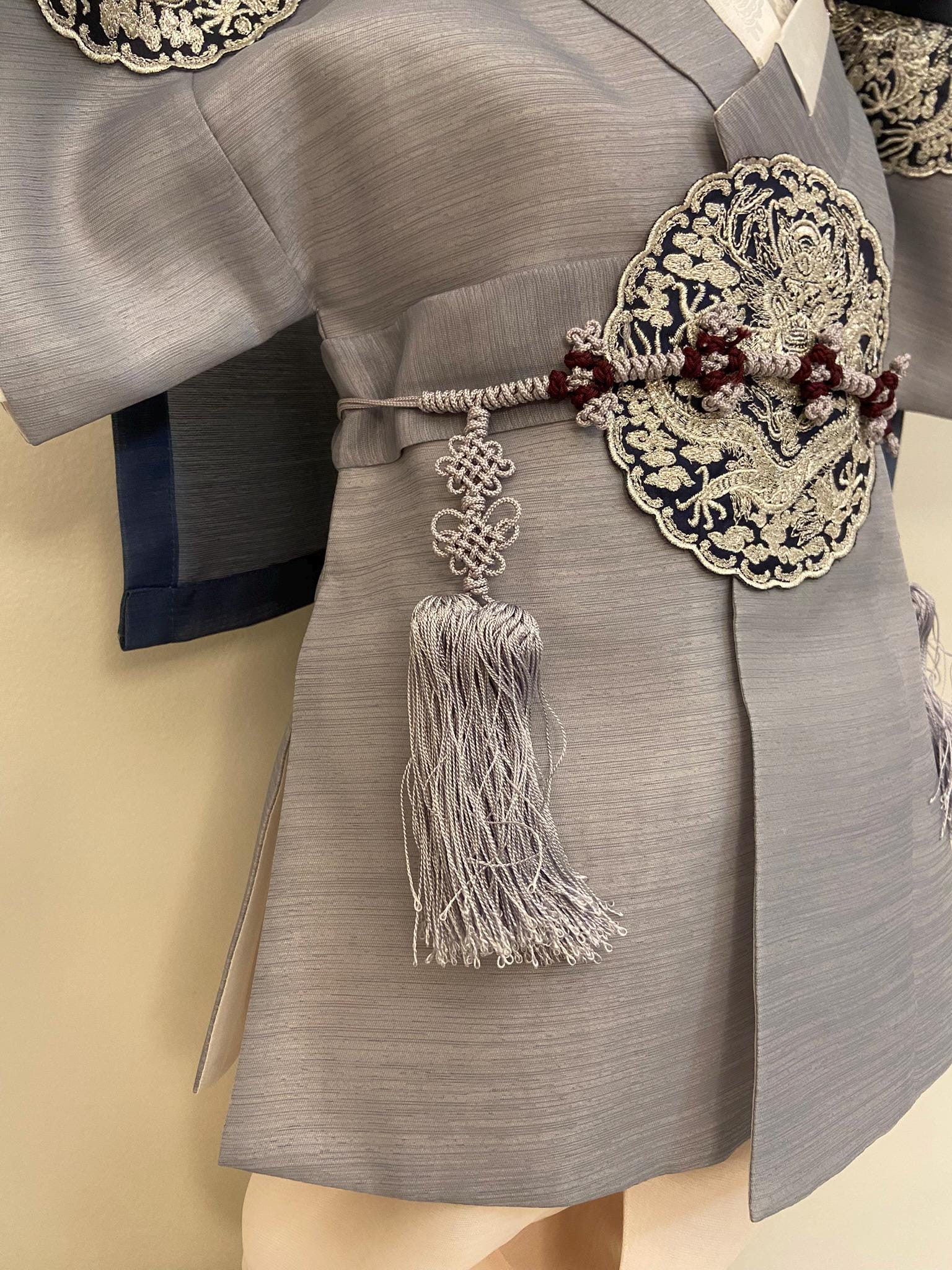 Boy O Hanbok Rental | Gray Blue Dol Hanbok | Luxury Korean First Birthday Outfit | Toddler Traditional Costume | Size 2