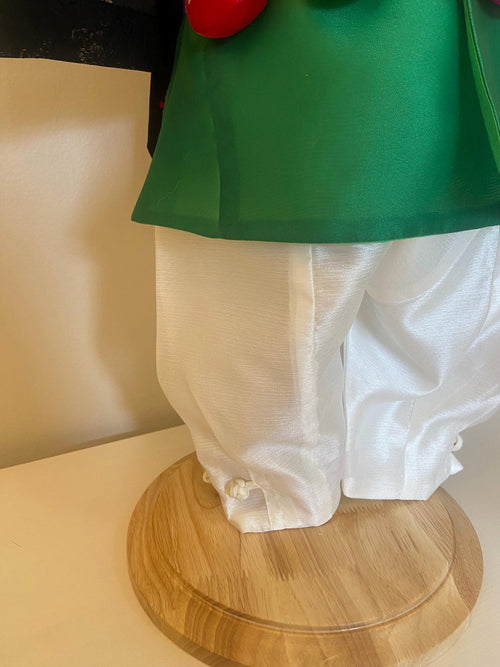 Boy H Hanbok Rental | Traditional Green Hanbok Set | Saekdong Sleeve Hanbok | Traditional Korean 100 Days Celebration Outfit | Size 0